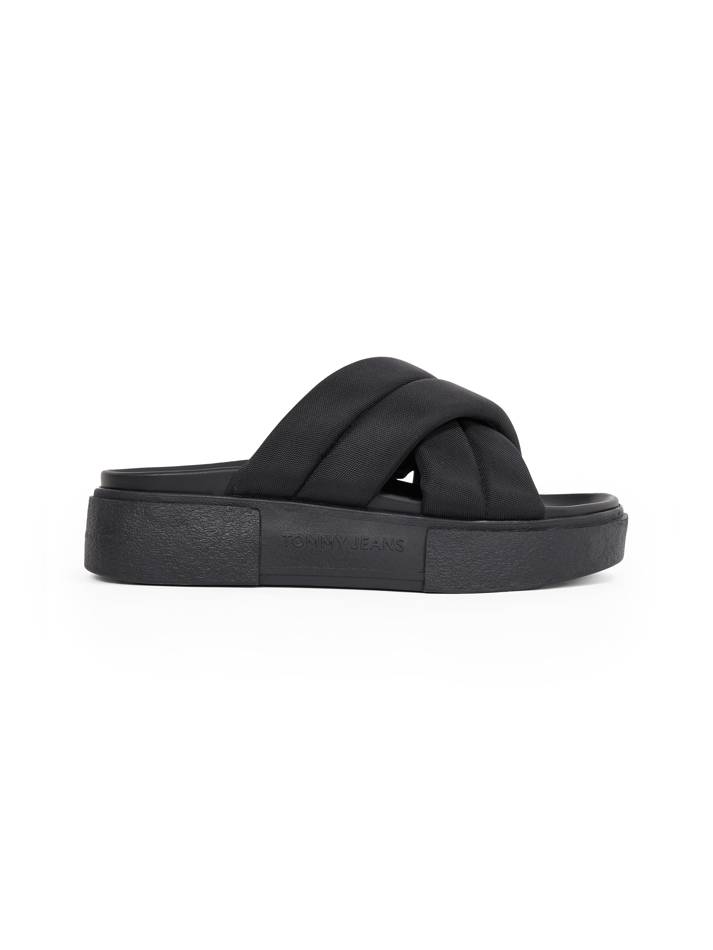 Tommy Jeans Pantolette »TJW FLATFORM SANDAL«, Plateau, Sommerschuh, Schlüpfschuh mit wattierten Bandagen