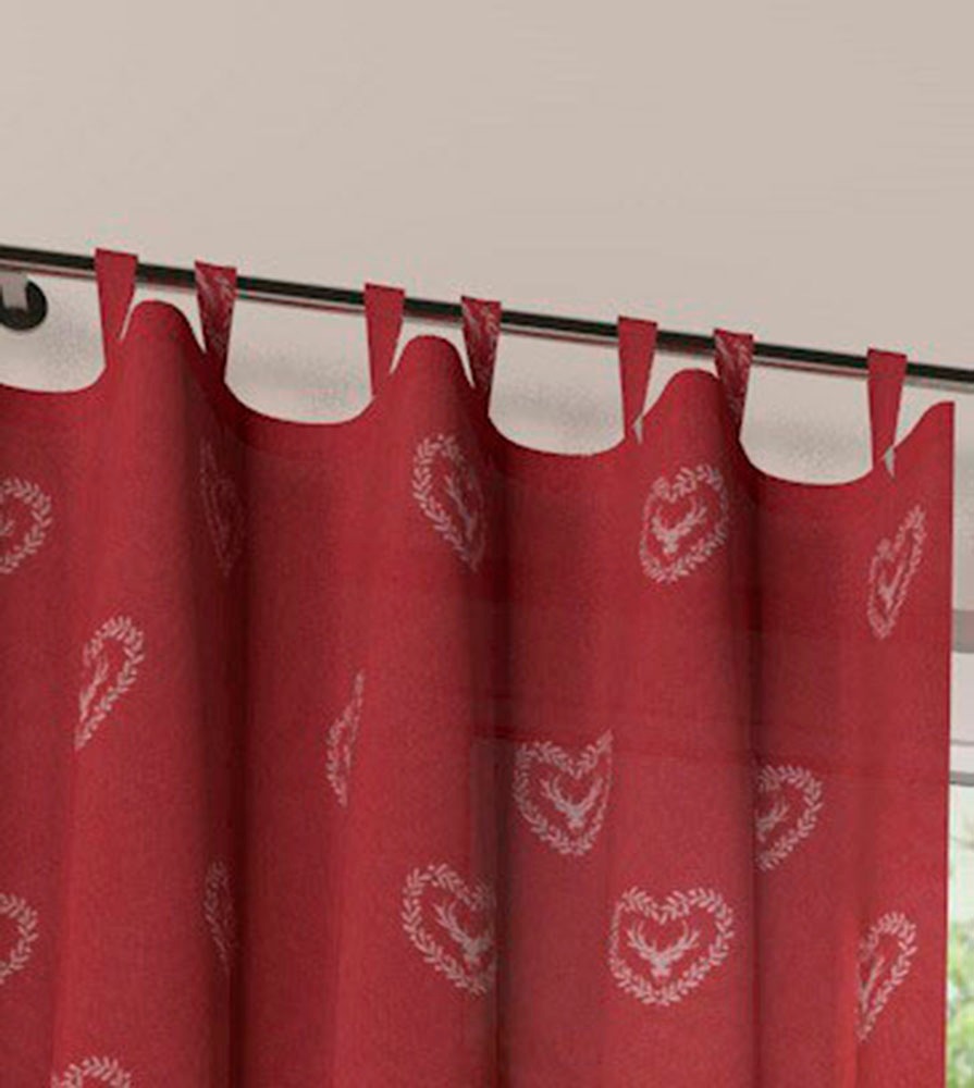 Stickereien Plauen Vorhang "Hirsch" Schlaufen 1 Stk. tlg. günstig online kaufen