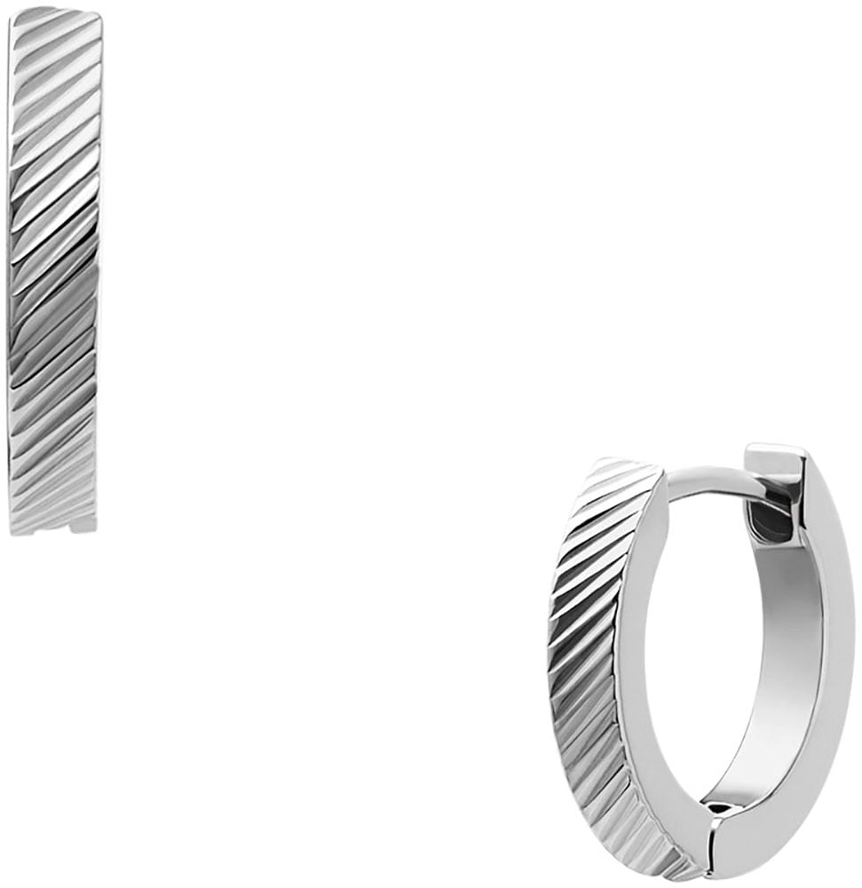 Fossil Paar Creolen »Schmuck Edelstahl Ohrringe Harlow Linear Texture JF04771710 JF04772040«