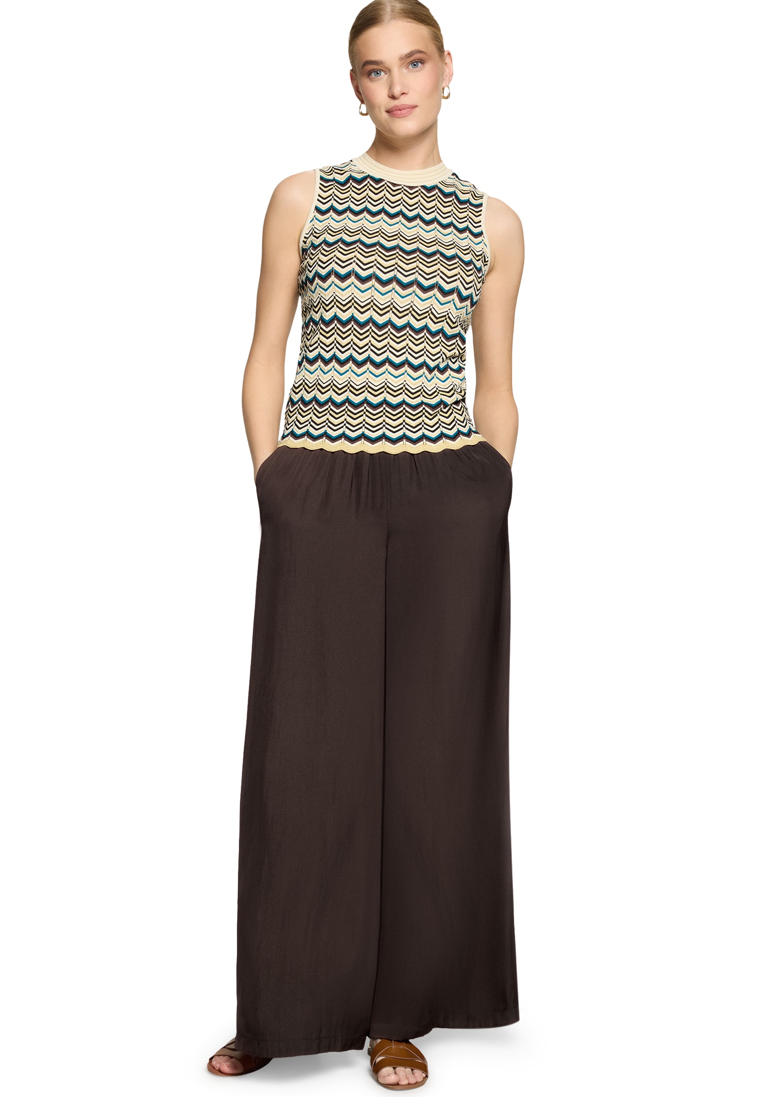 Zero Stricktop »Damen mit Muster« Struktur