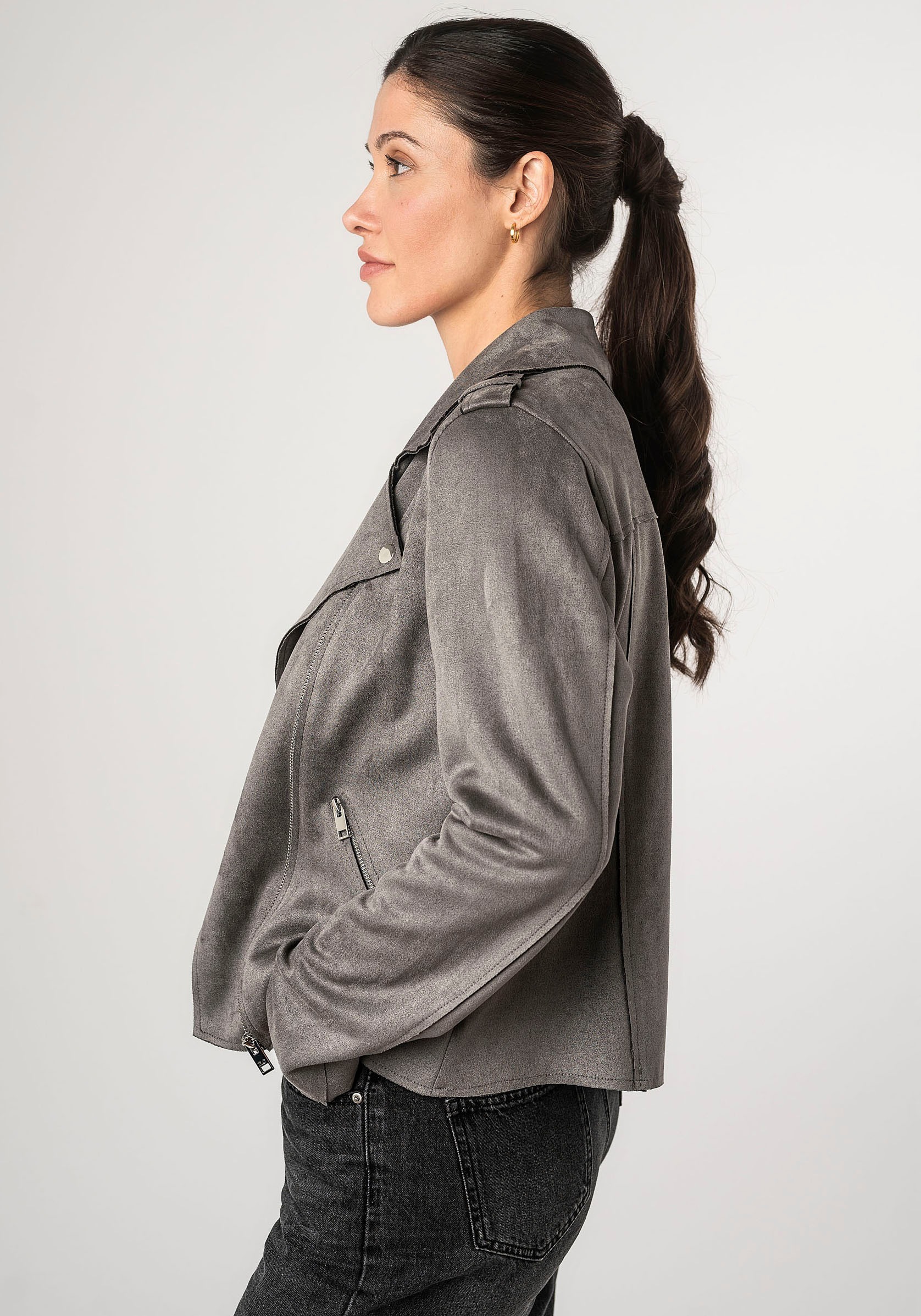 Mauritius Lederimitatjacke »2Wtomiwa« mit Schulterklappen, mit Nieten