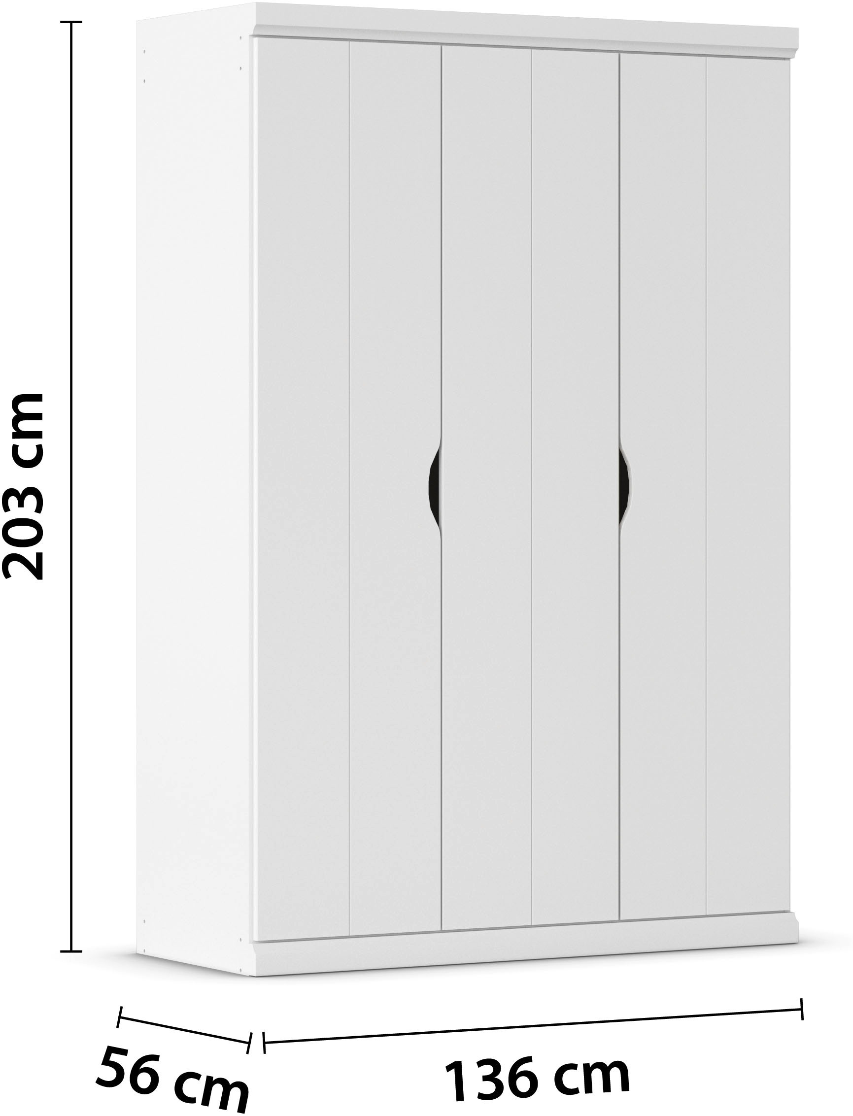 rauch Kleiderschrank »Marlene«, (in 3 verschiedenen Ausstattungen BASIC/CLASSIC/PREMIUM), in 3 Breiten 91/136/181 cm im Landhaus-Stil MADE IN GERMANY