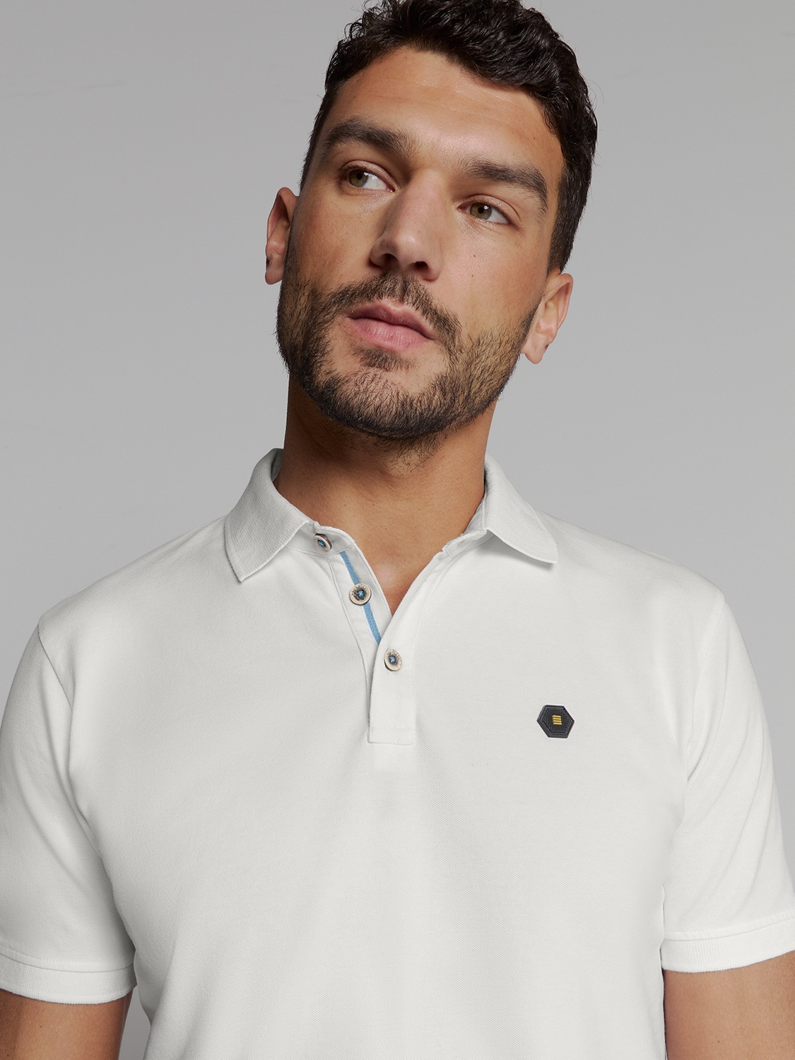 NO EXCESS Poloshirt »No Excess Poloshirt Polo Pique Garment Dyed«
