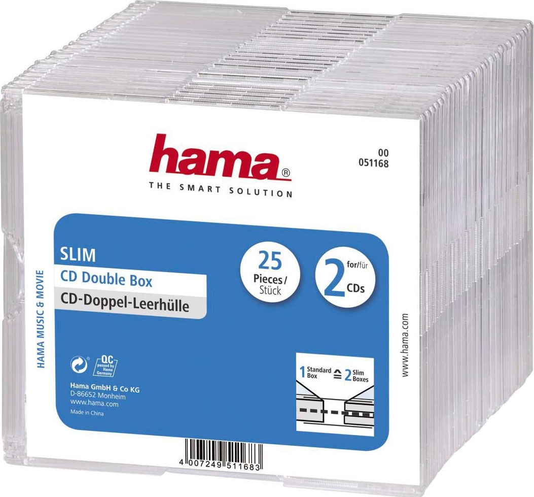 CD-Hülle »CD-Leerhülle Slim Double 25er-Pack Transparent Schutzcase Schutzhülle«