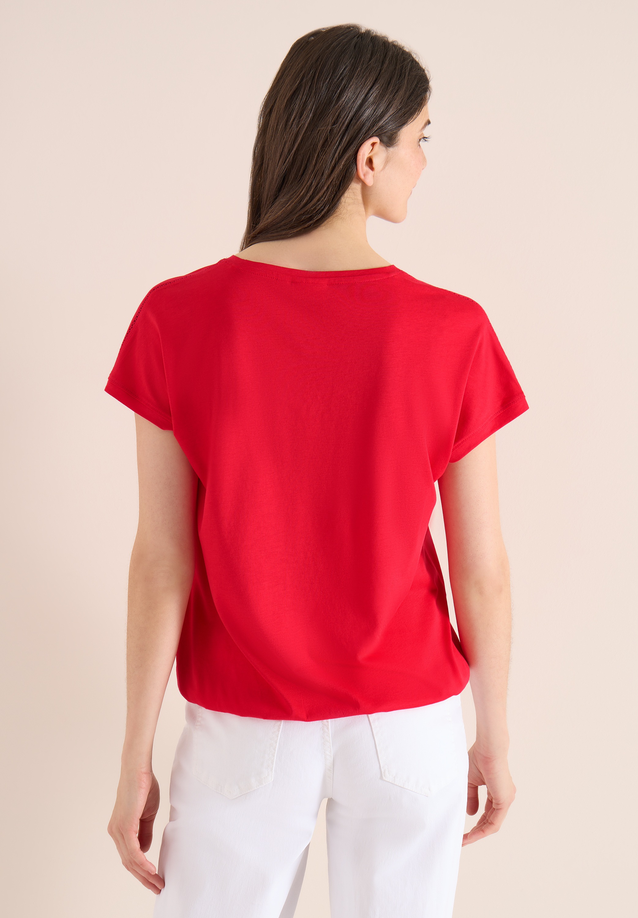 Cecil V-Shirt mit Spitzendetails günstig online kaufen