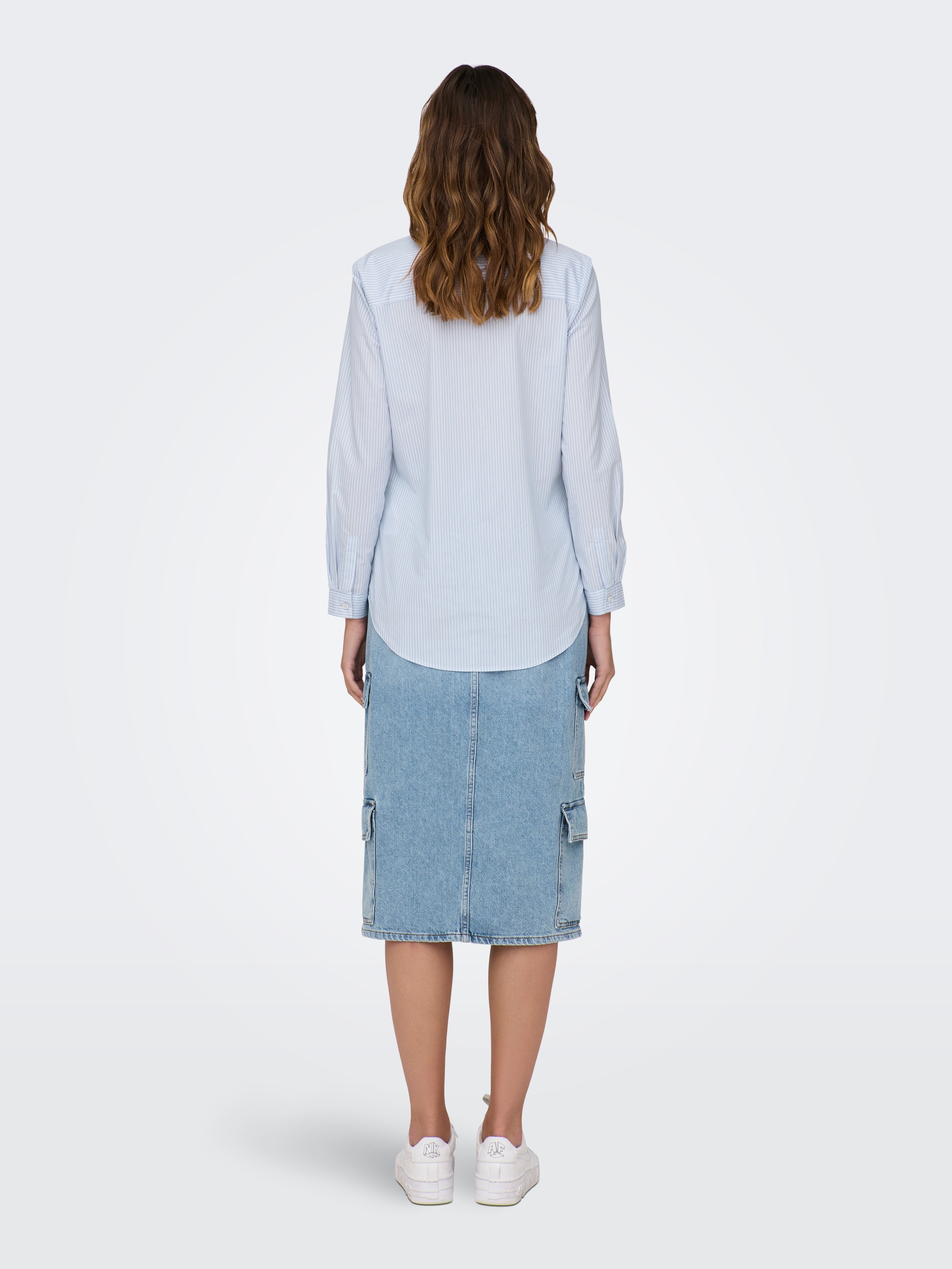 JDY Hemdbluse »JDYMIO L/S SHIRT WVN NOOS«, unifarben oder gestreift