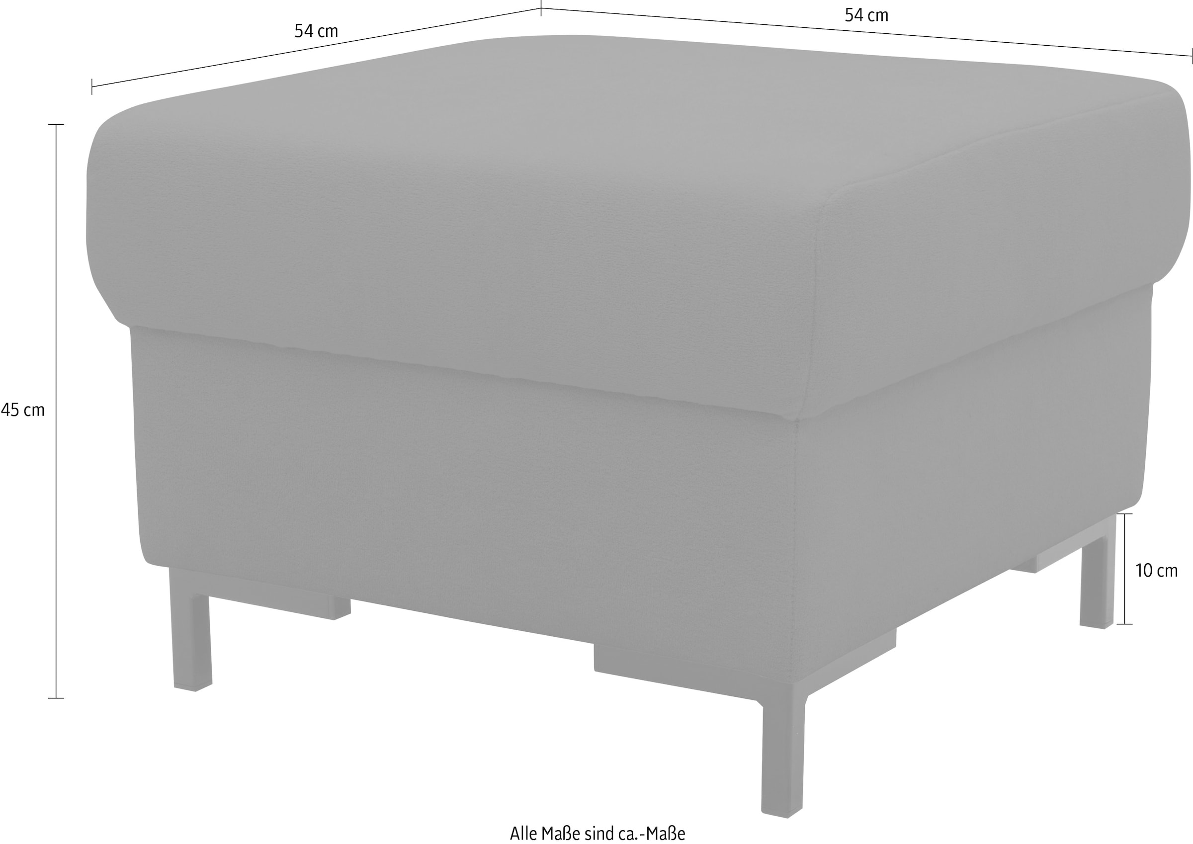 INOSIGN Polsterhocker »Jamie 2«, auch in Cord, passend zur Serie, B/T/H: 54/54/45 cm