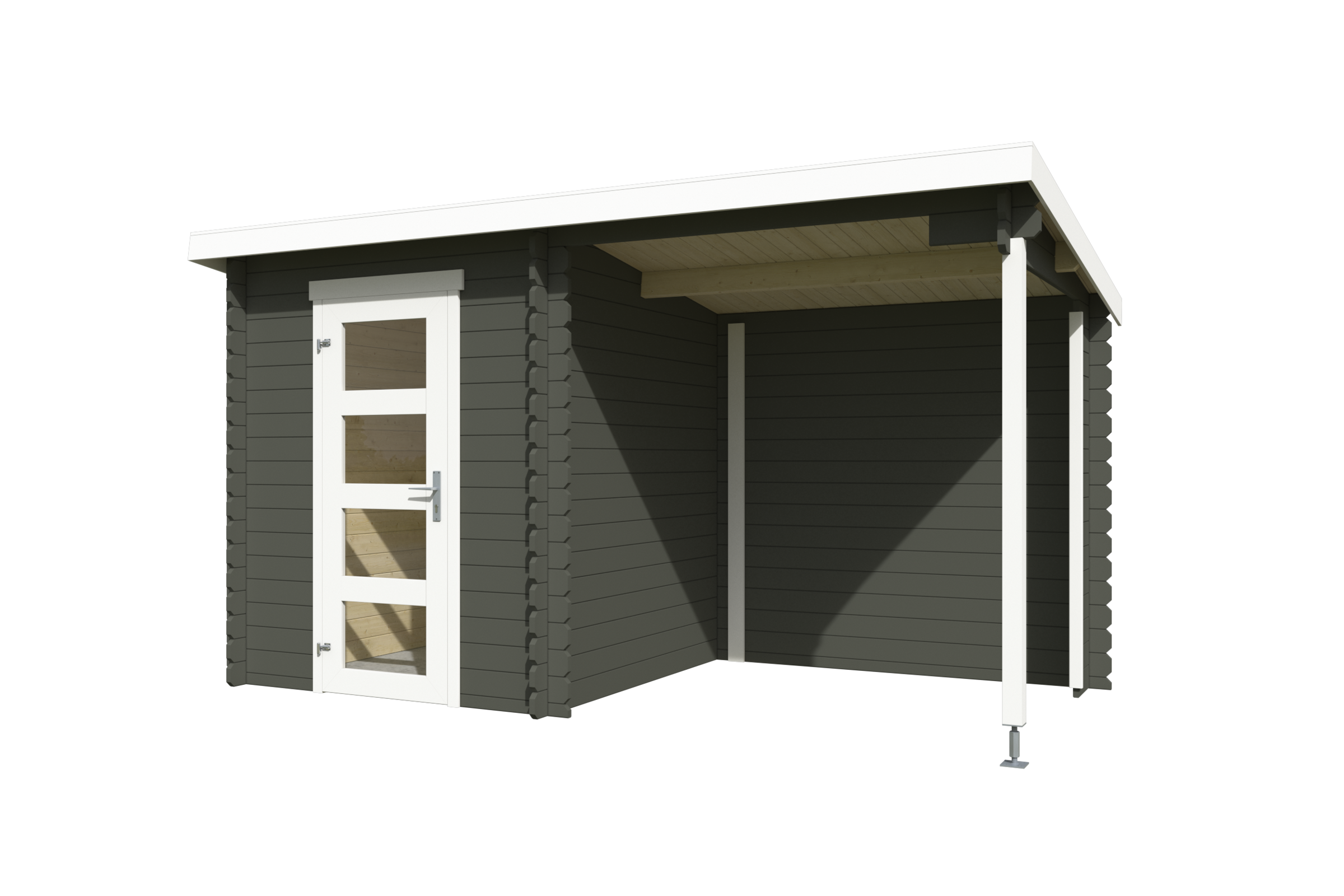 Nordic Holz Gartenhaus "Jelle Plus", (Anbau inkl. Rückwand) günstig online kaufen