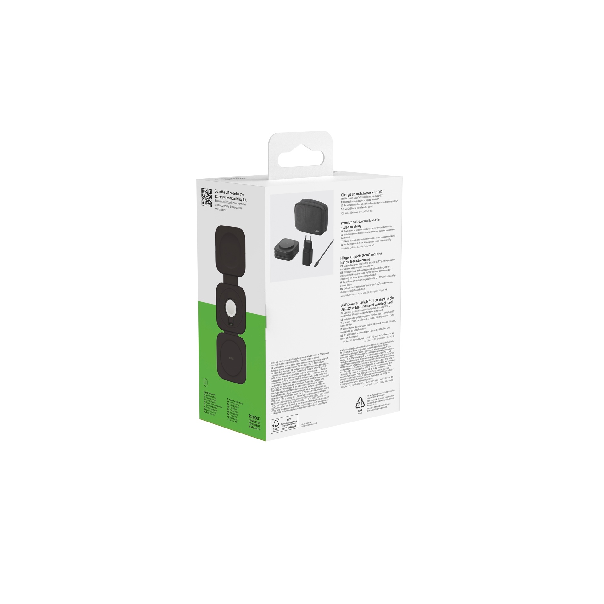 Belkin Wireless Charger »BoostCharge Pro magnetische 3-in-1-Reiseladestation«