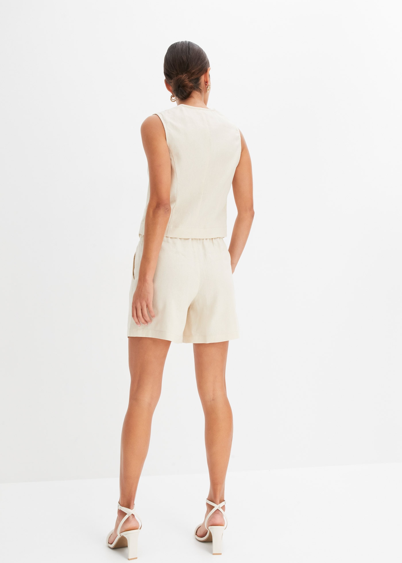 bonprix Shorts  aus Leinenmix, eleganter Stil, mit passender Weste