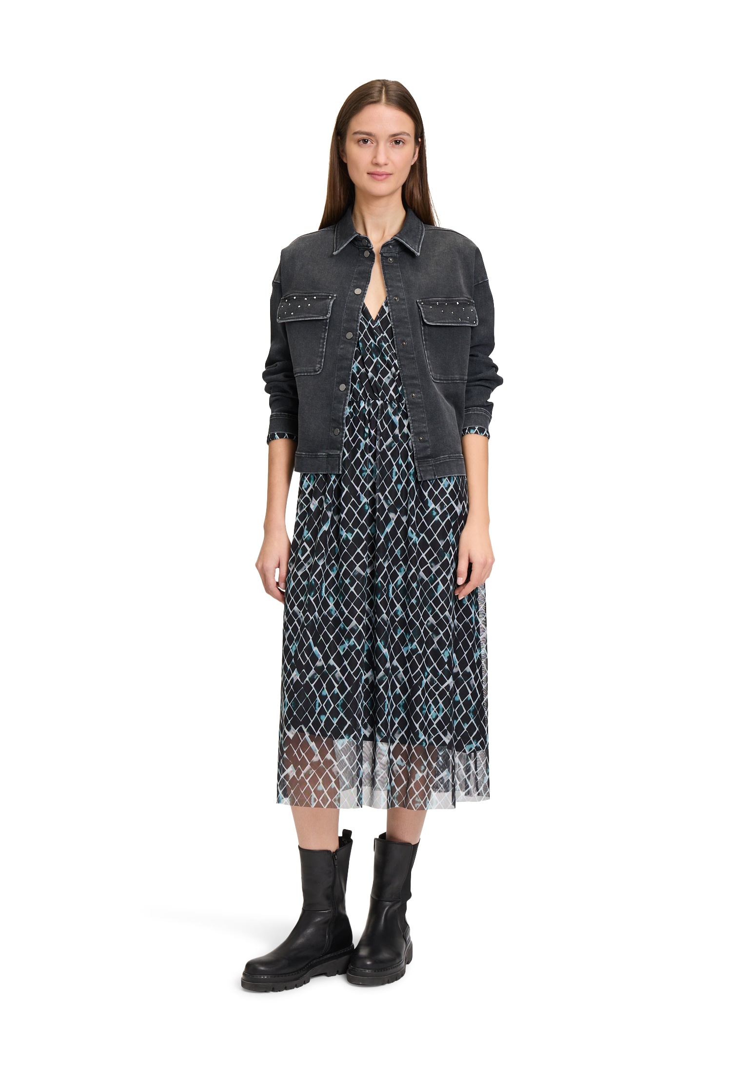 Betty&Co Jackenblazer »Betty & Co Jeansjacke mit aufgesetzten Taschen«