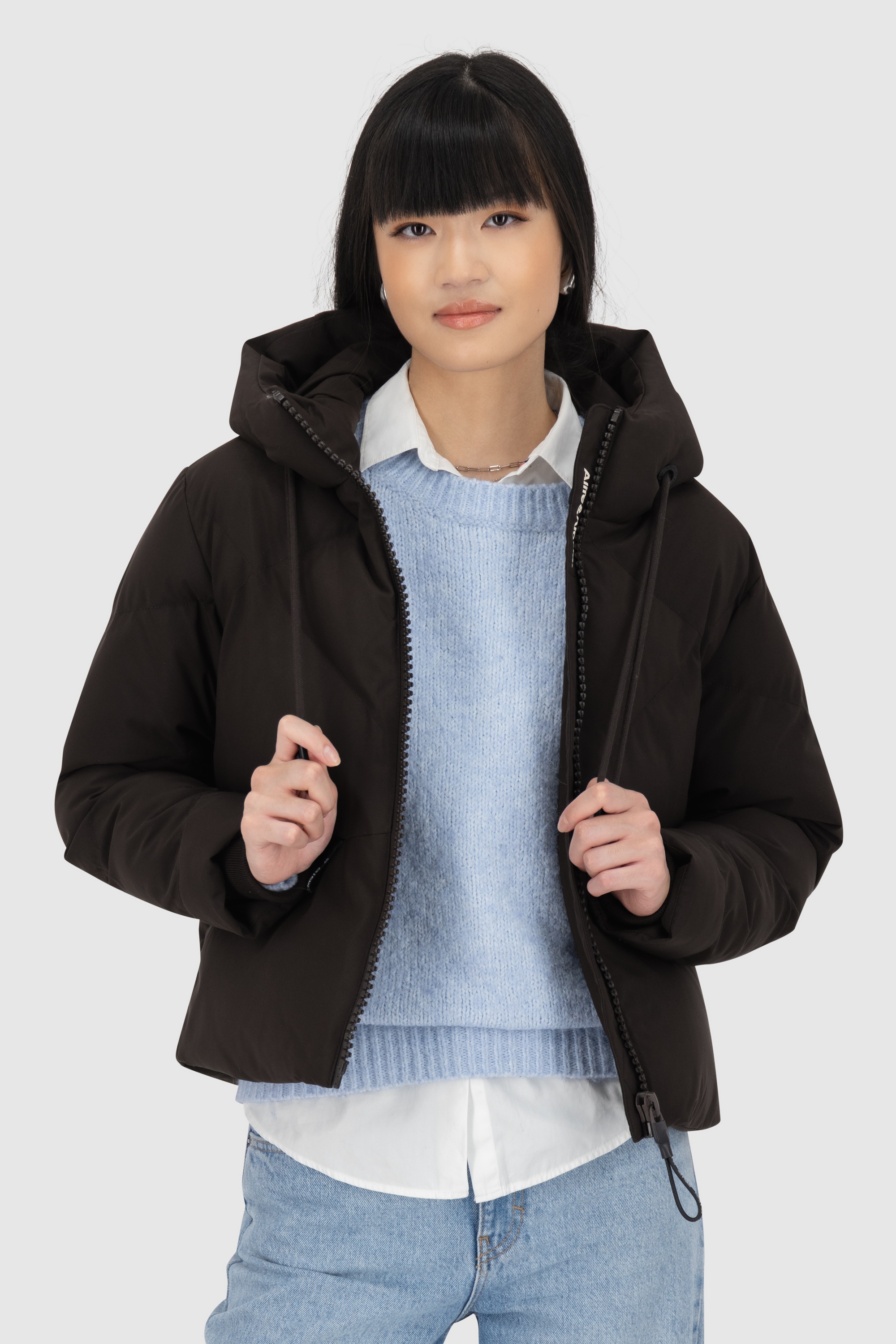 Alife & Kickin Steppjacke »Damen MurielAK A«, mit Kapuze, Kurze warme moderne Jacke mit großer gefütterter Kapuze