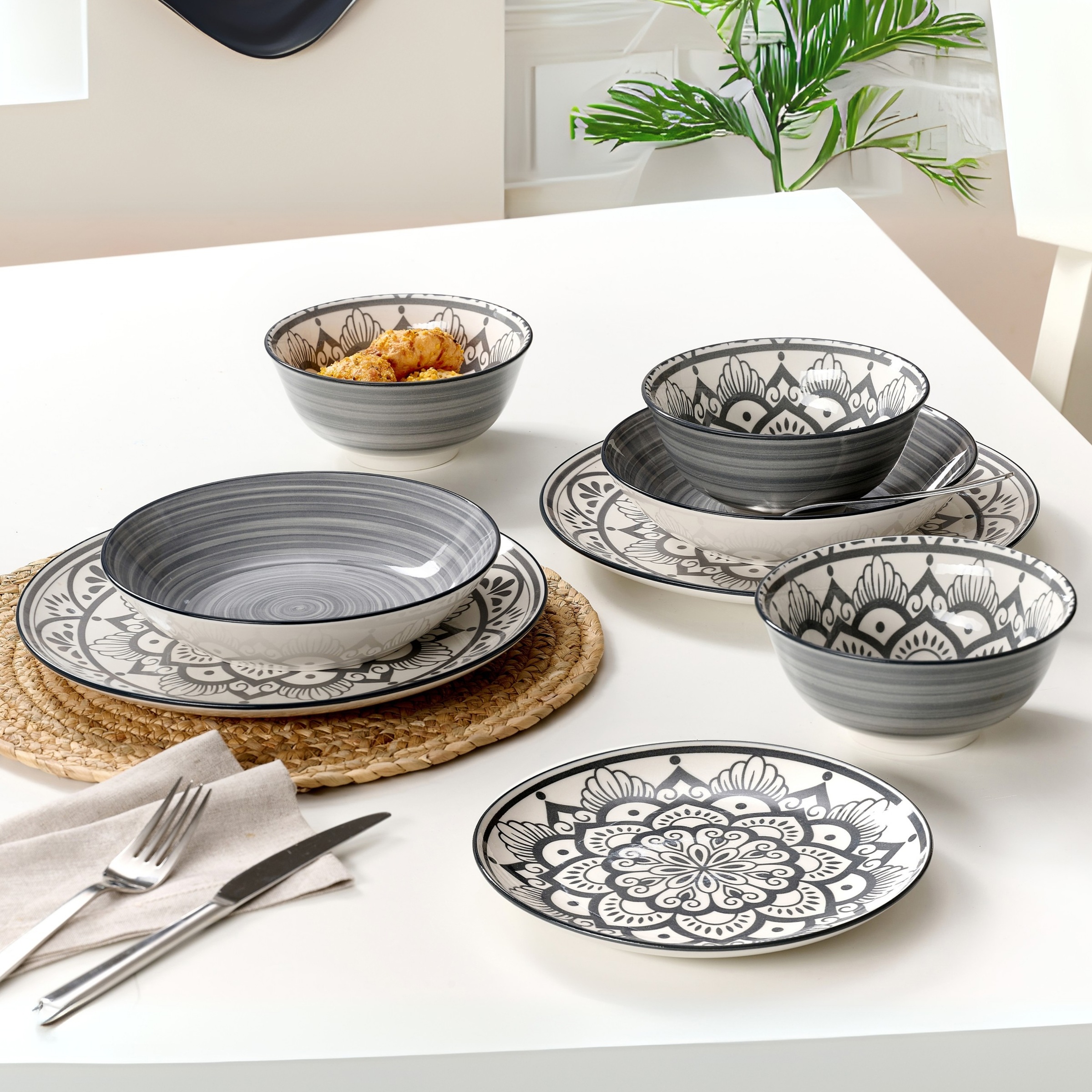 Ritzenhoff & Breker Tafelservice "Doha" Teller Set, aus Porzellan für 4 Per günstig online kaufen