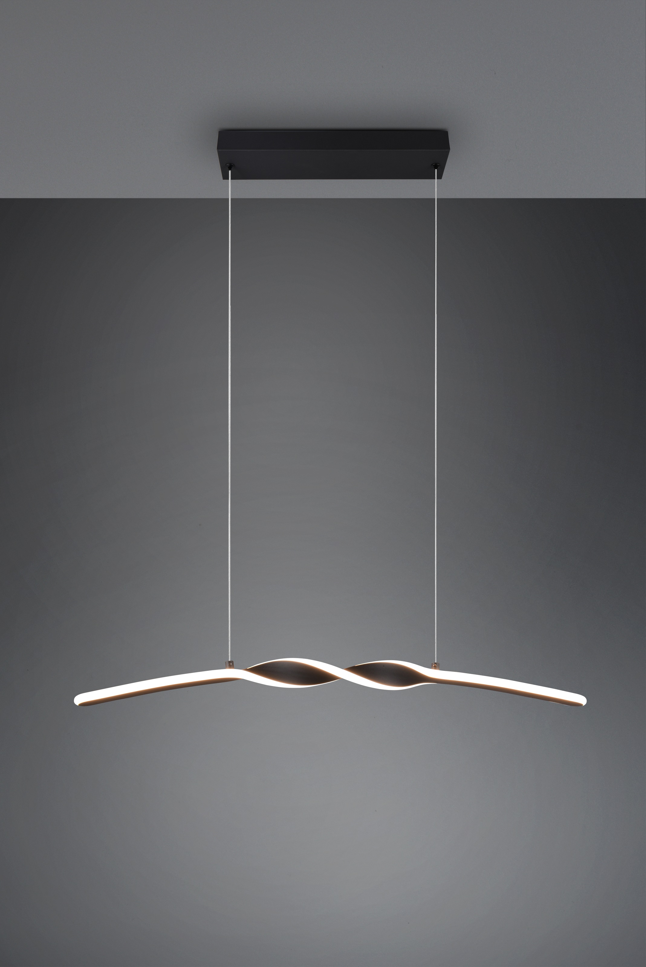 REALITY Leuchten LED Pendelleuchte »GINKO, Hängeleuchte LED 18W 1980 Lumen 3000K warmweiß«, 1 flammig, Leuchtmittel LED-Board | LED fest integriert, Hängelampe Esszimmer, höhenverstellbar bis max 150cm, Breite 79 cm