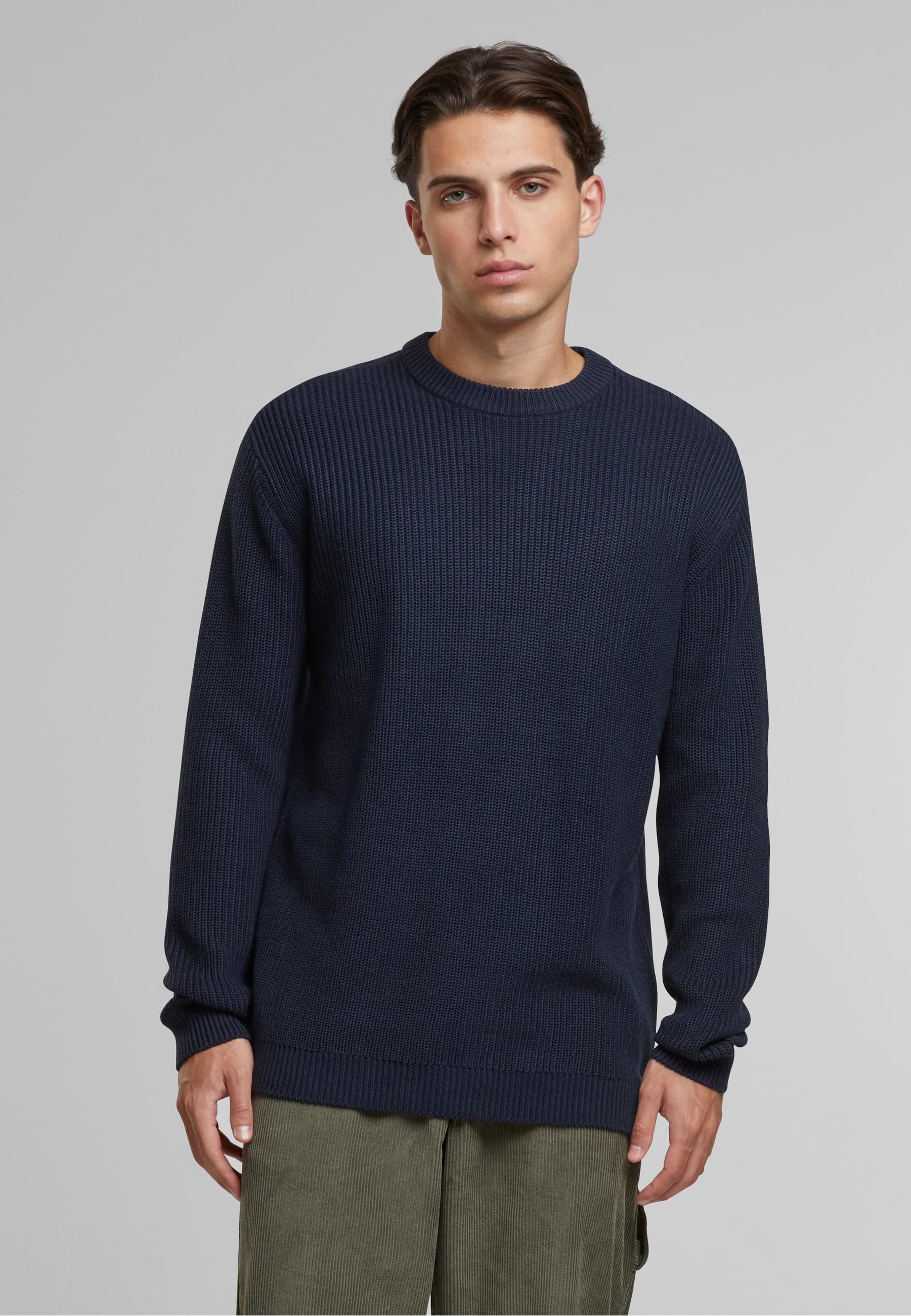 URBAN CLASSICS Rundhalspullover »Urban Classics Rib Basic Sweater«, (1 tlg.)