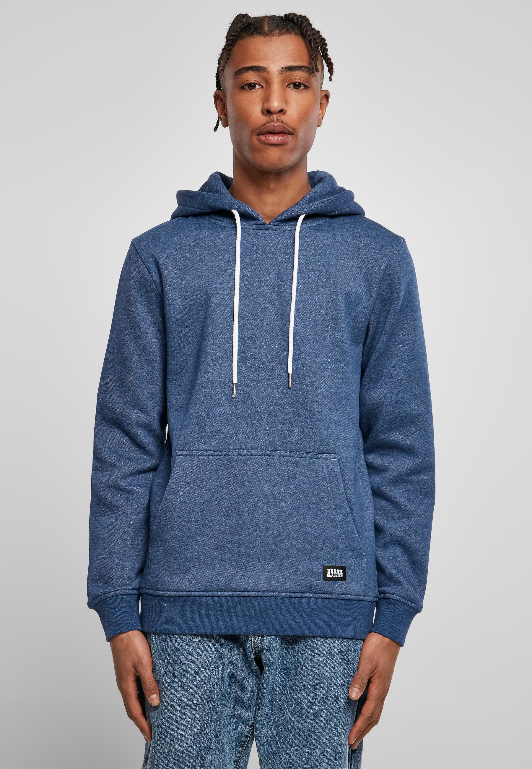 URBAN CLASSICS Sweatshirt »Urban Classics Herren Basic Melange Hoody«, (1 tlg.)