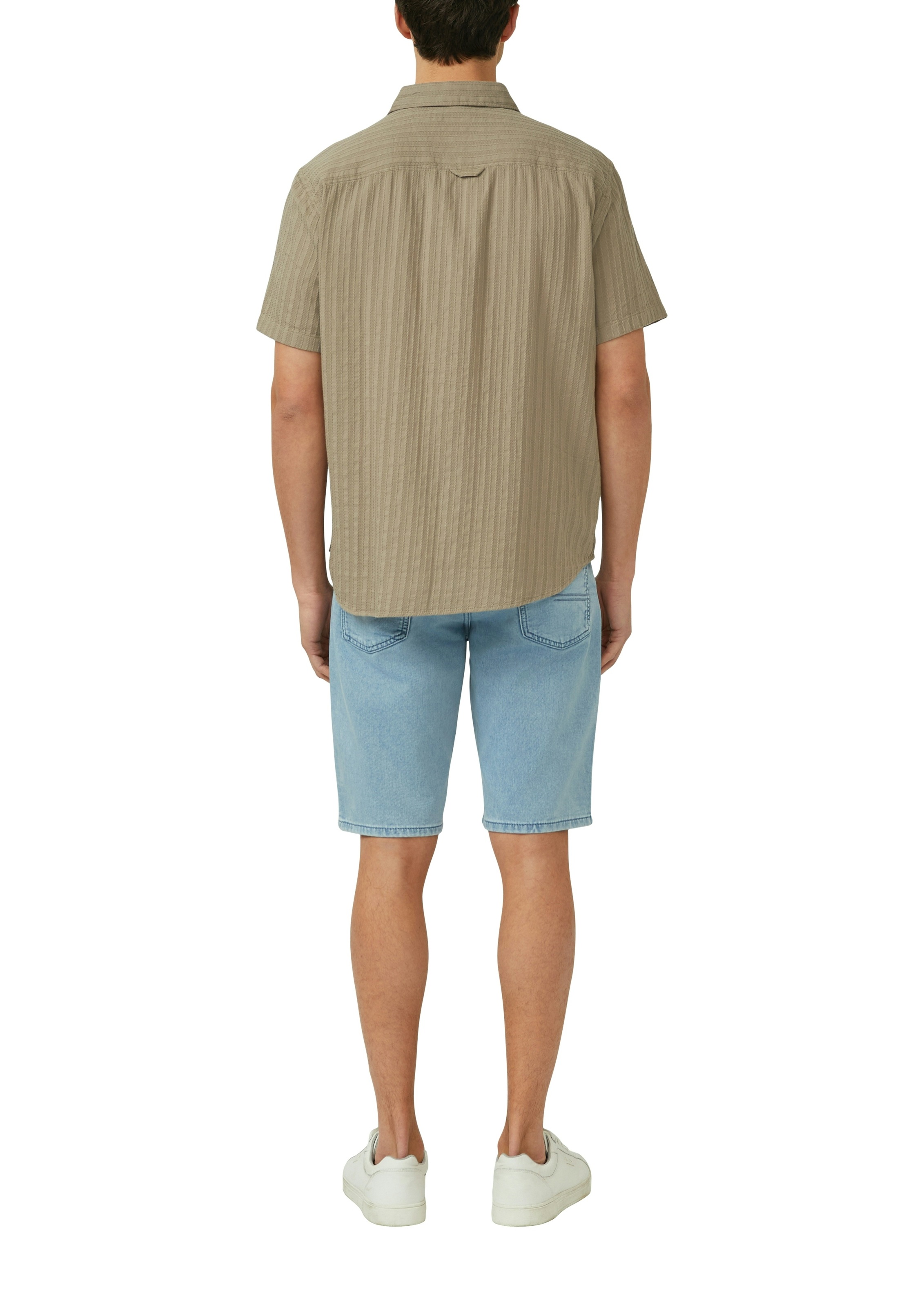 s.Oliver Kurzarmhemd mit Tape-Details und abgerundetem Saum