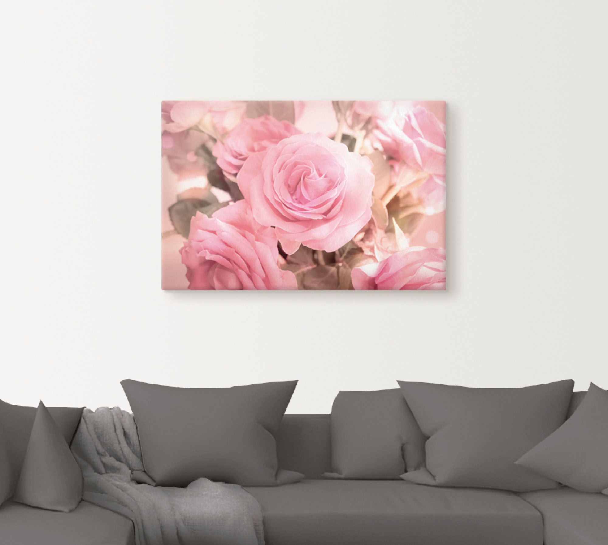 Artland Wandbild »Rosarosenbouquet«, Blumen, (1 St.), als Leinwandbild, Poster in verschied. Größen