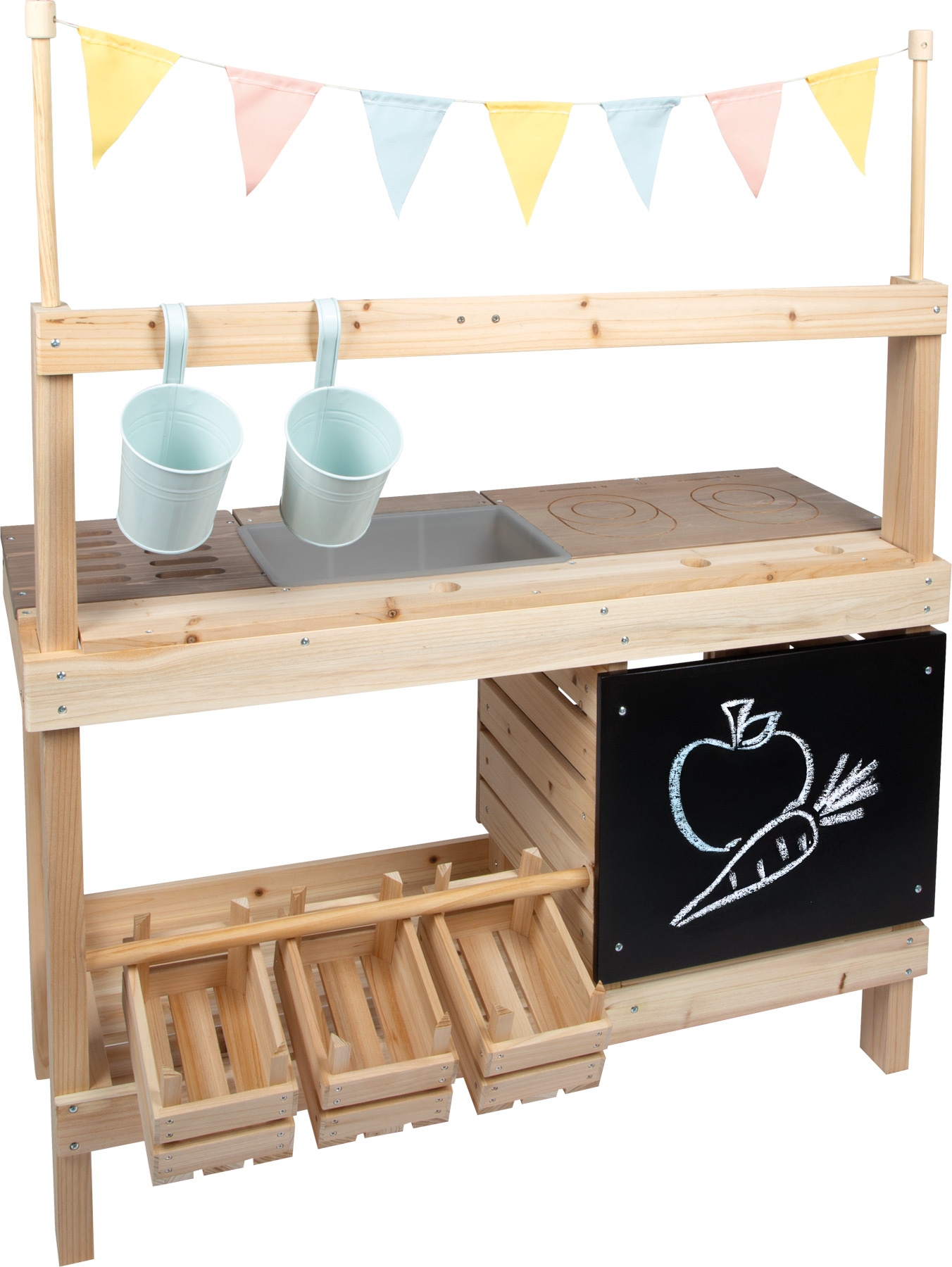 Small Foot Outdoor-Spielküche »Matschküche und Kaufladen«