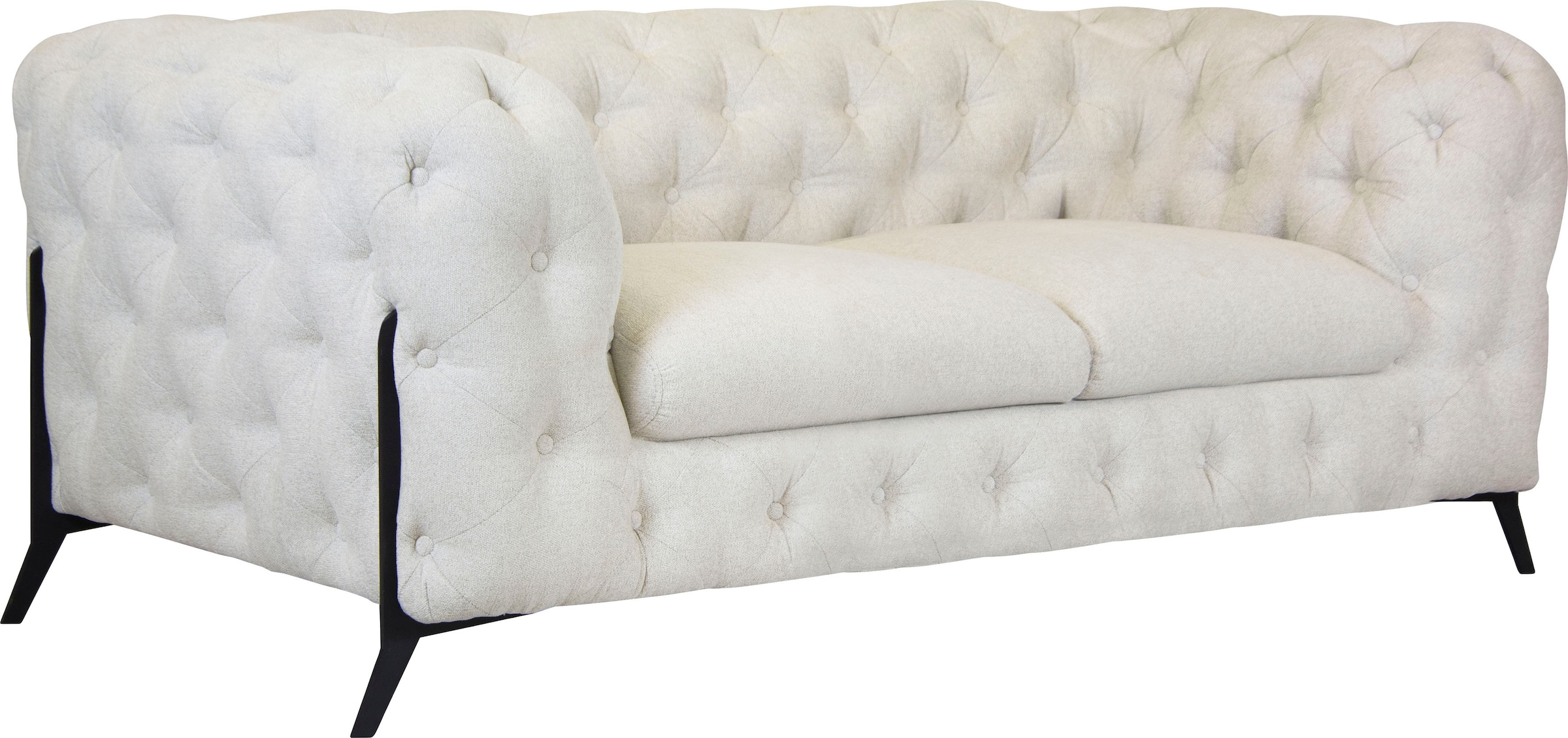 Leonique Chesterfield-Sofa »Amaury«, aufwändige Knopfheftung, moderne Chesterfield Optik, Fußfarbe wählbar