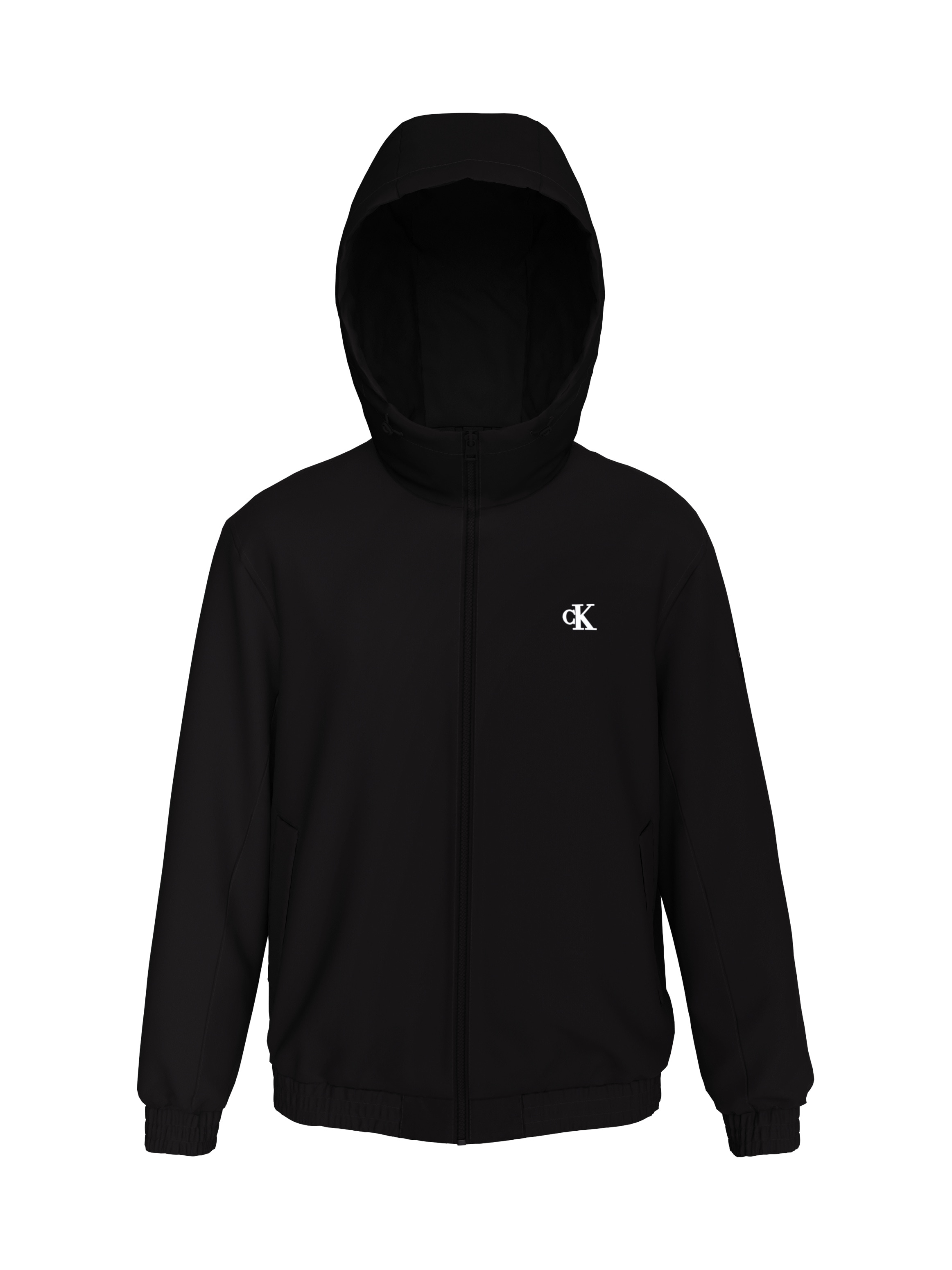 Calvin Klein Jeans Outdoorjacke »PADDED HOODED HARRINGTON«, mit Kapuze, mit Logoprägung