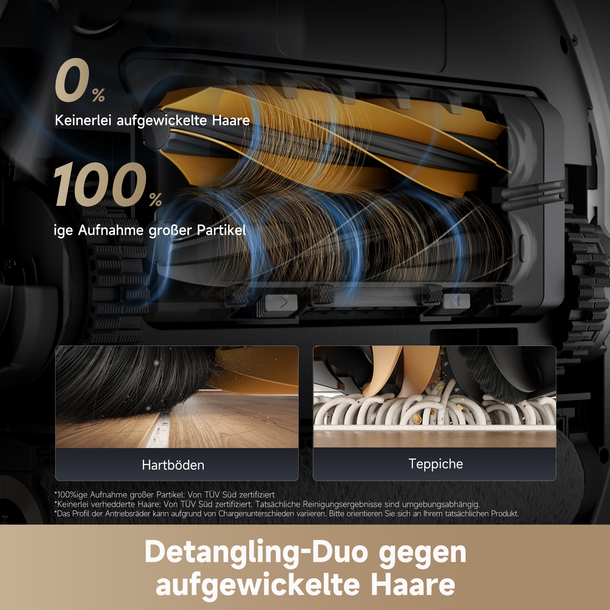 Dreame Nass-Trocken-Saugroboter »mit Wischfunktion Aqua10 Roller« Warmwasser-Wischsystem, Rollenmopp, überwindet Hindernisse, 30.000 Pa