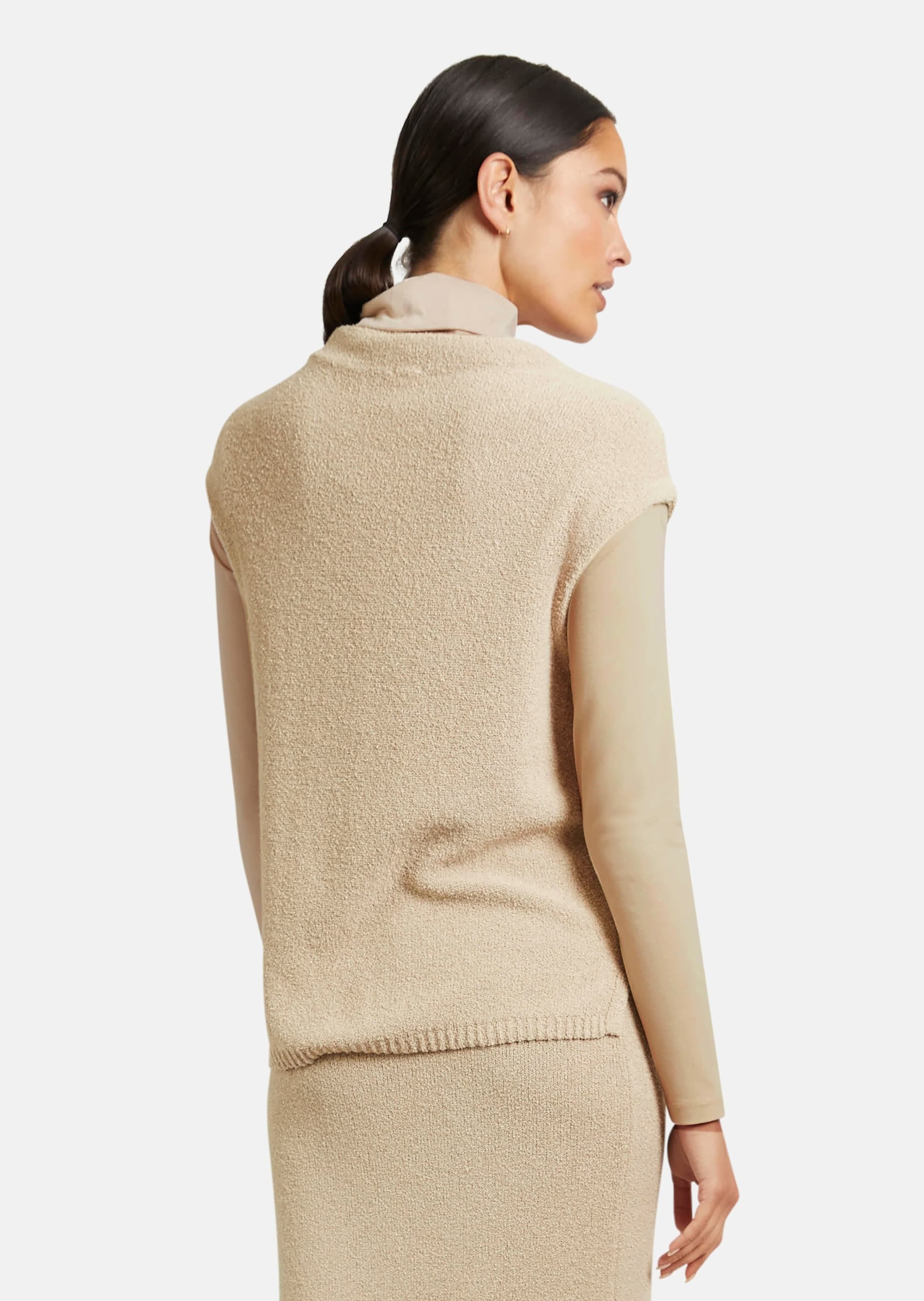 MADELEINE Longpullover »Pullunder Strick-Pullunder im Frottee-Look«