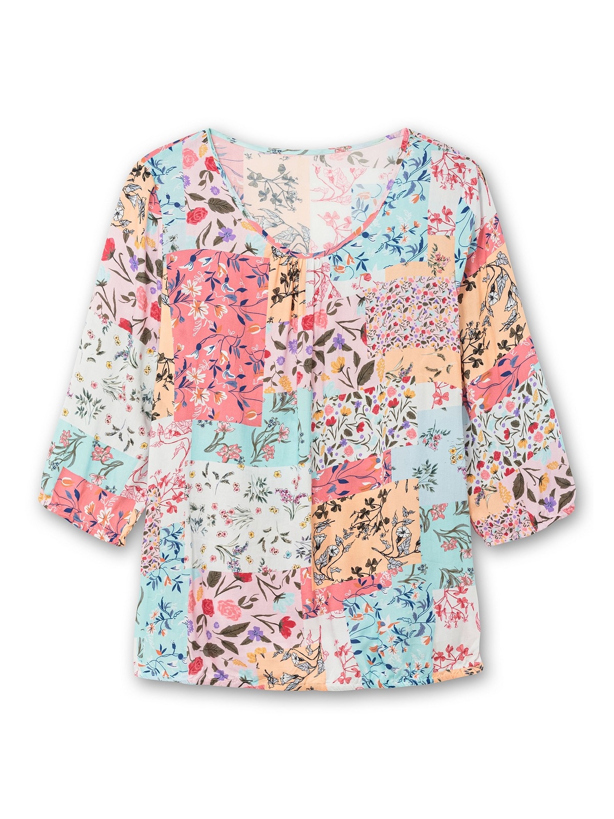 Sheego Tunika »Große Größen«, mit Patchwork-Print und Stretchsaum