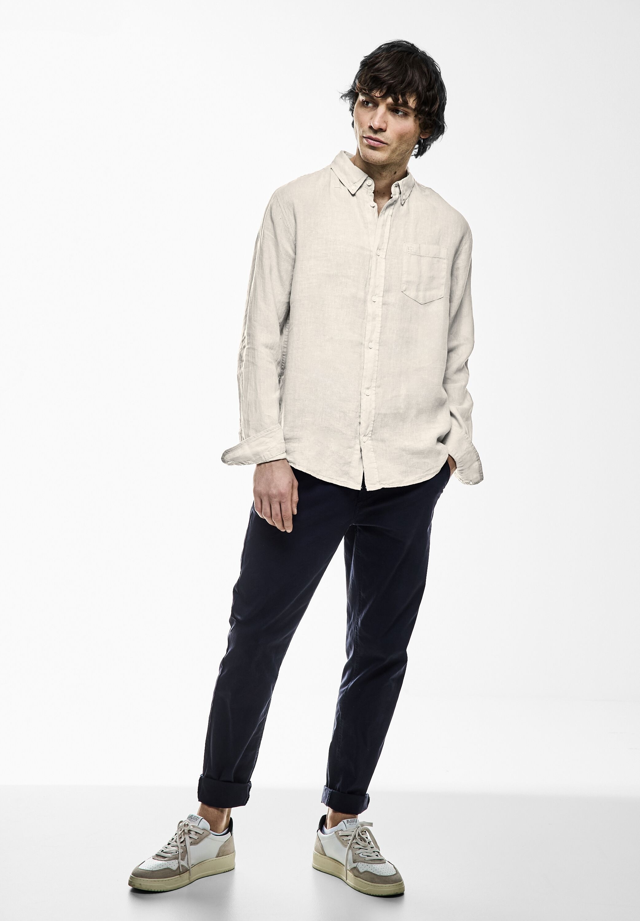 STREET ONE MEN Langarmhemd, soft und weich