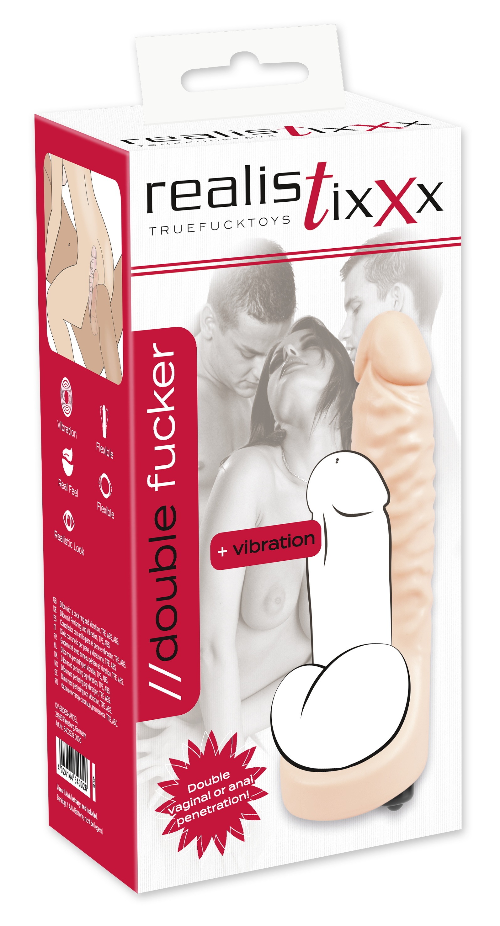 Realistixxx Vibrator »Naturvibrator Double Fucker + Vibration«