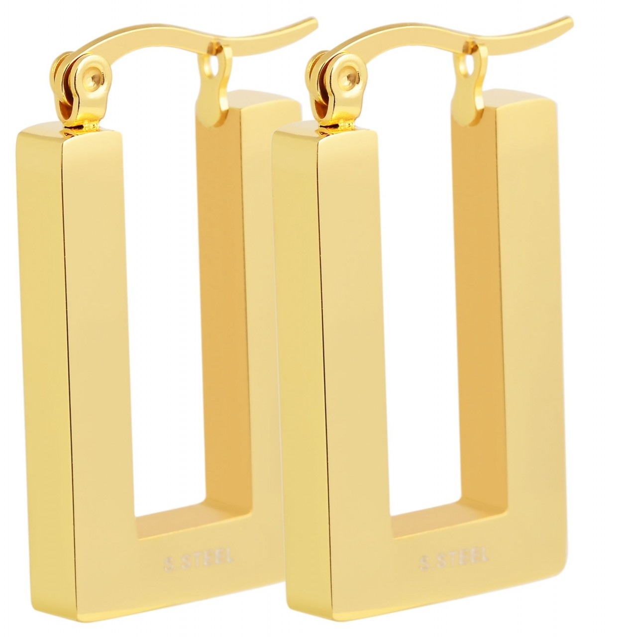 Adelia´s Paar Creolen »Damen Creolen aus poliertem Edelstahl«