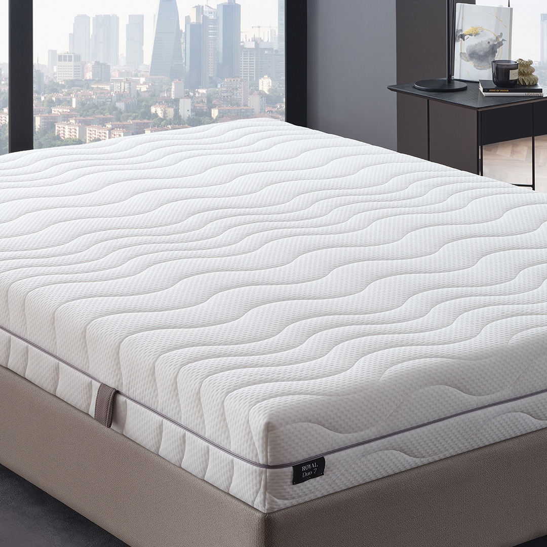 Yatas Bedding Taschenfederkernmatratze »Royal Duo 7, Matratze 90x200, 140x200 cm & weitere Größen«, 22 cm hoch, Raumgewicht: 28 kg/m³, 403 Federn, (1 St.), H2 / H3, Wendematratze, ergonomisch, atmungsaktiv