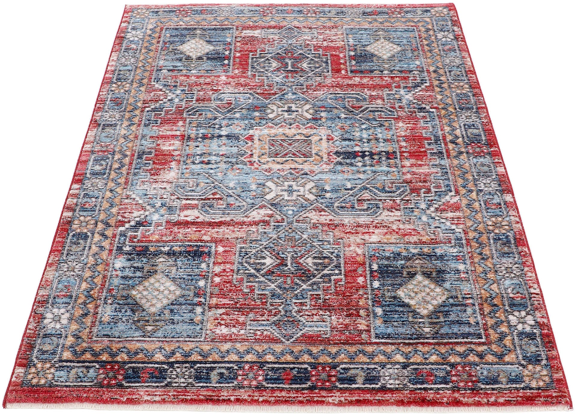 carpetfine Teppich »Phoenix«, rechteckig, 6 mm Höhe, Vintage Look, Wohnzimmer