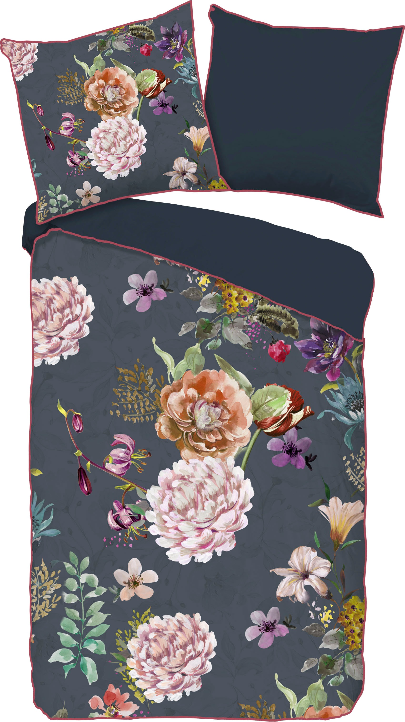 Descanso Wendebettwäsche "Parma" 2 Stk. tlg. Baumwolle, Satin, 135x200, Bie günstig online kaufen