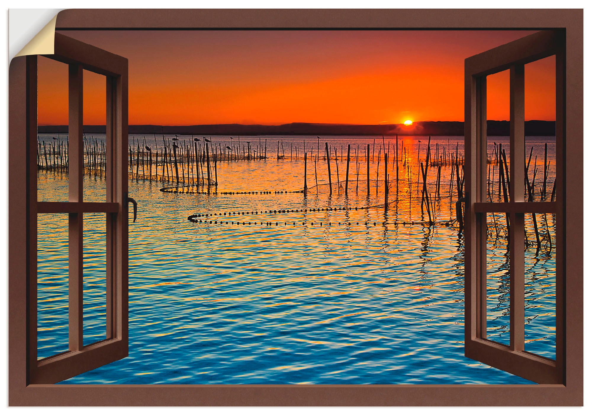 Artland Wandbild »Fensterblick - wartende Fahrgäste«, Fensterblick, (1 St.),  als Leinwandbild, Wandaufkleber oder Poster in versch. Größen kaufen | BAUR