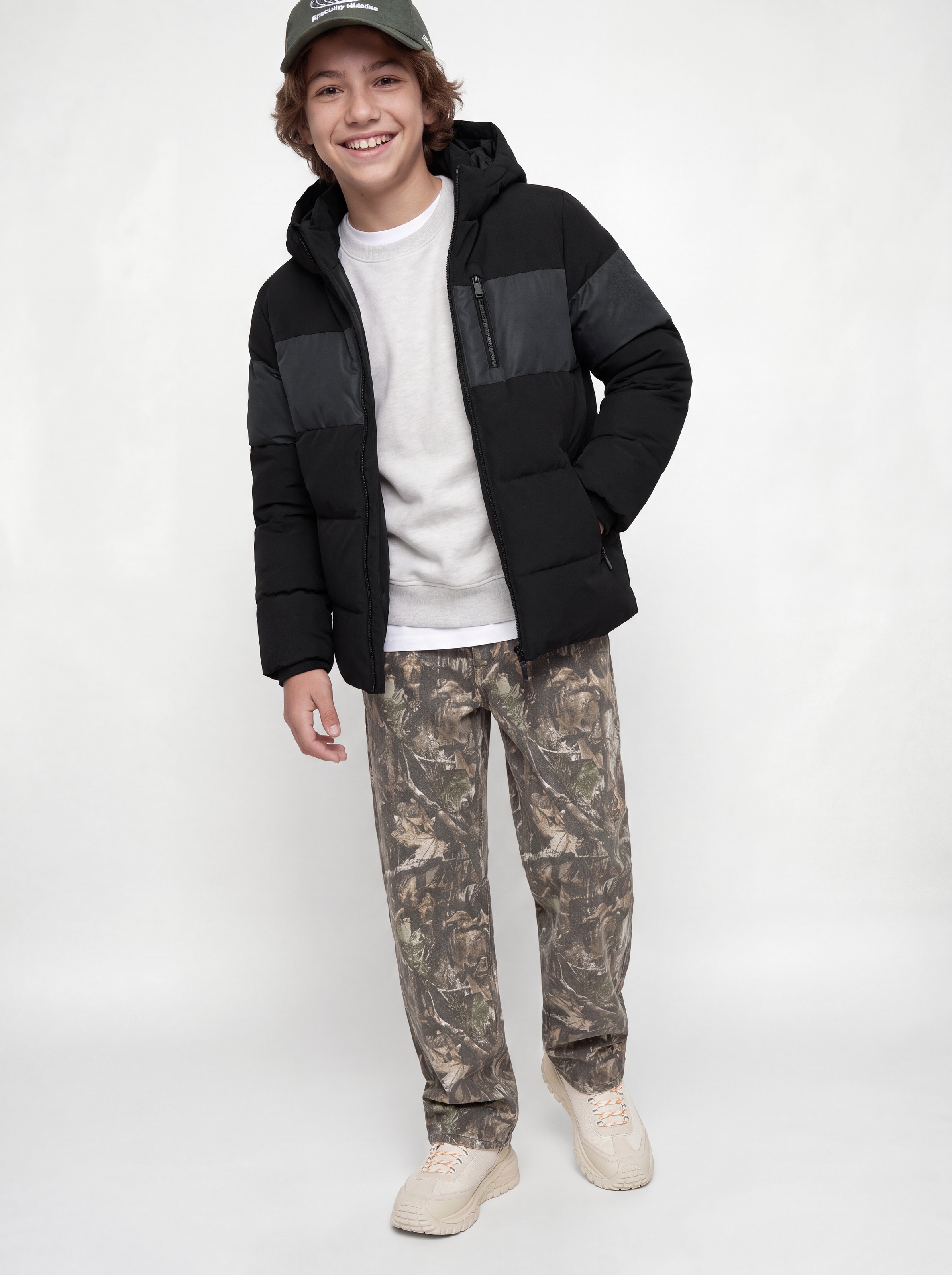 Jack & Jones Junior »JJEBECKS REFLECTIVE PUFFER JNR« mit Kapuze Kunstfaser, mit reflektierenden Details