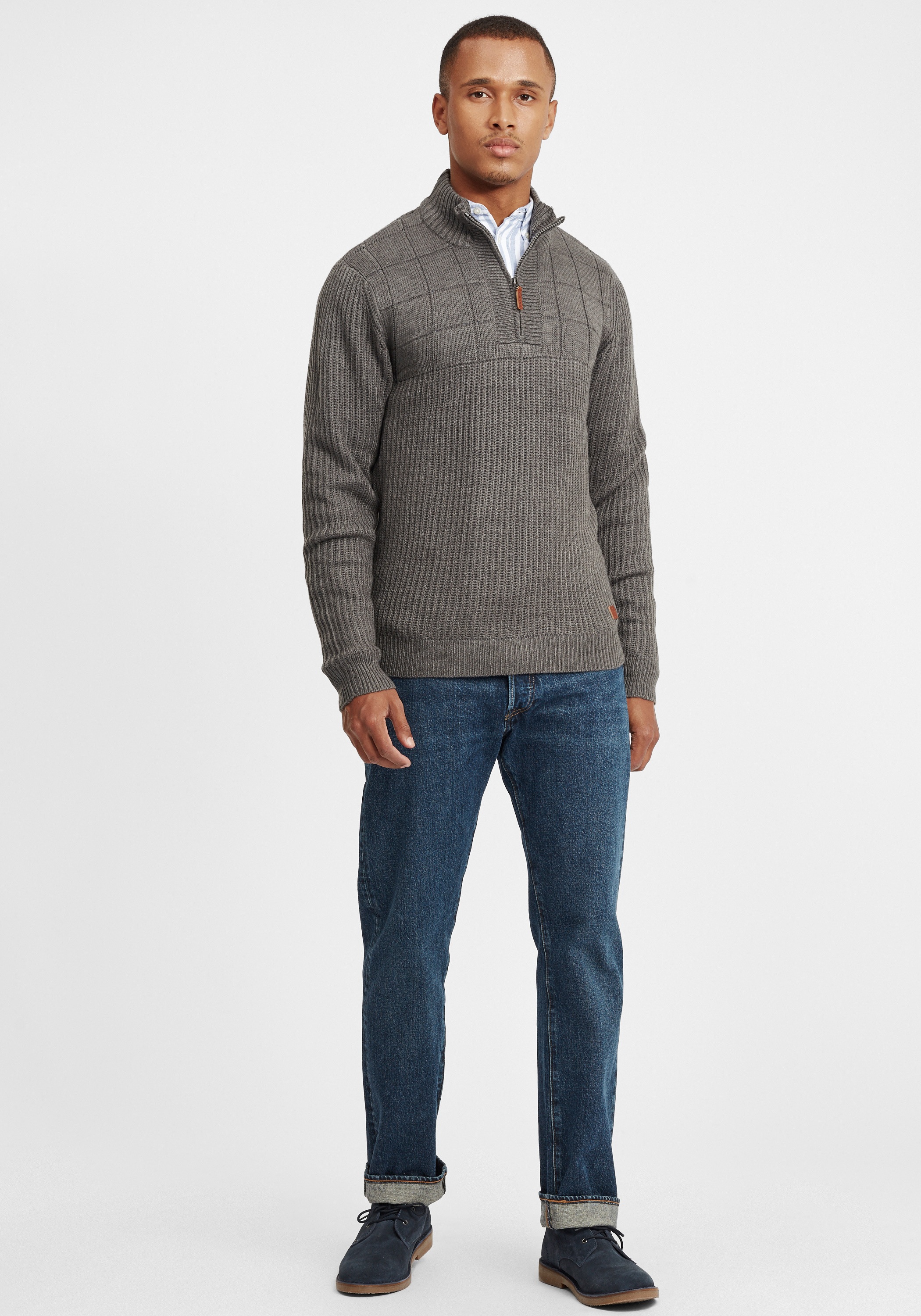 Thumbnail - Blend Troyer "BHOstuta", Grobstrick-Troyer mit Stehkragen