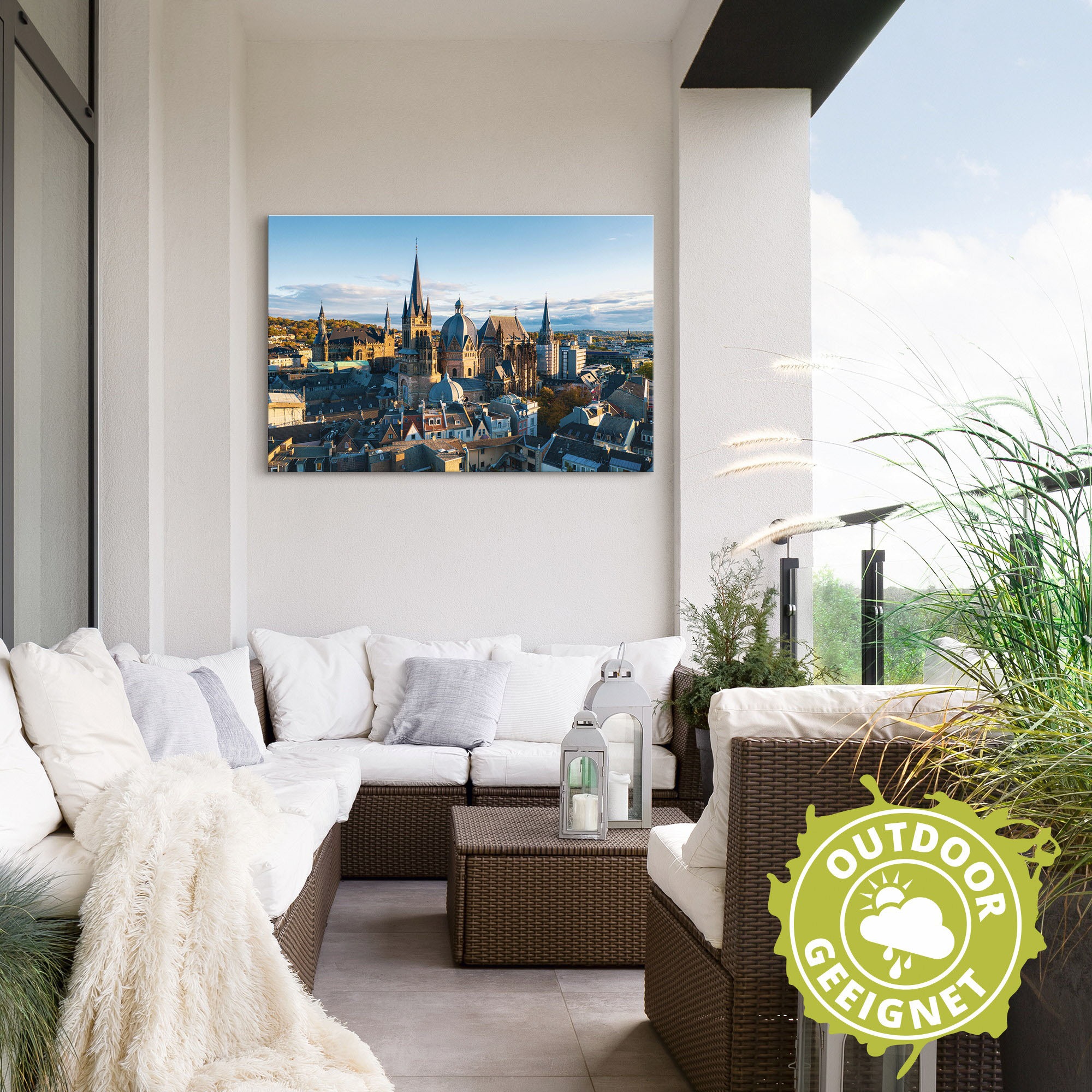 Artland Wandbild »Aachen Skyline II«, Aachen, (1 St.), als Alubild, Leinwandbild, Wandaufkleber oder Poster in versch. Größen