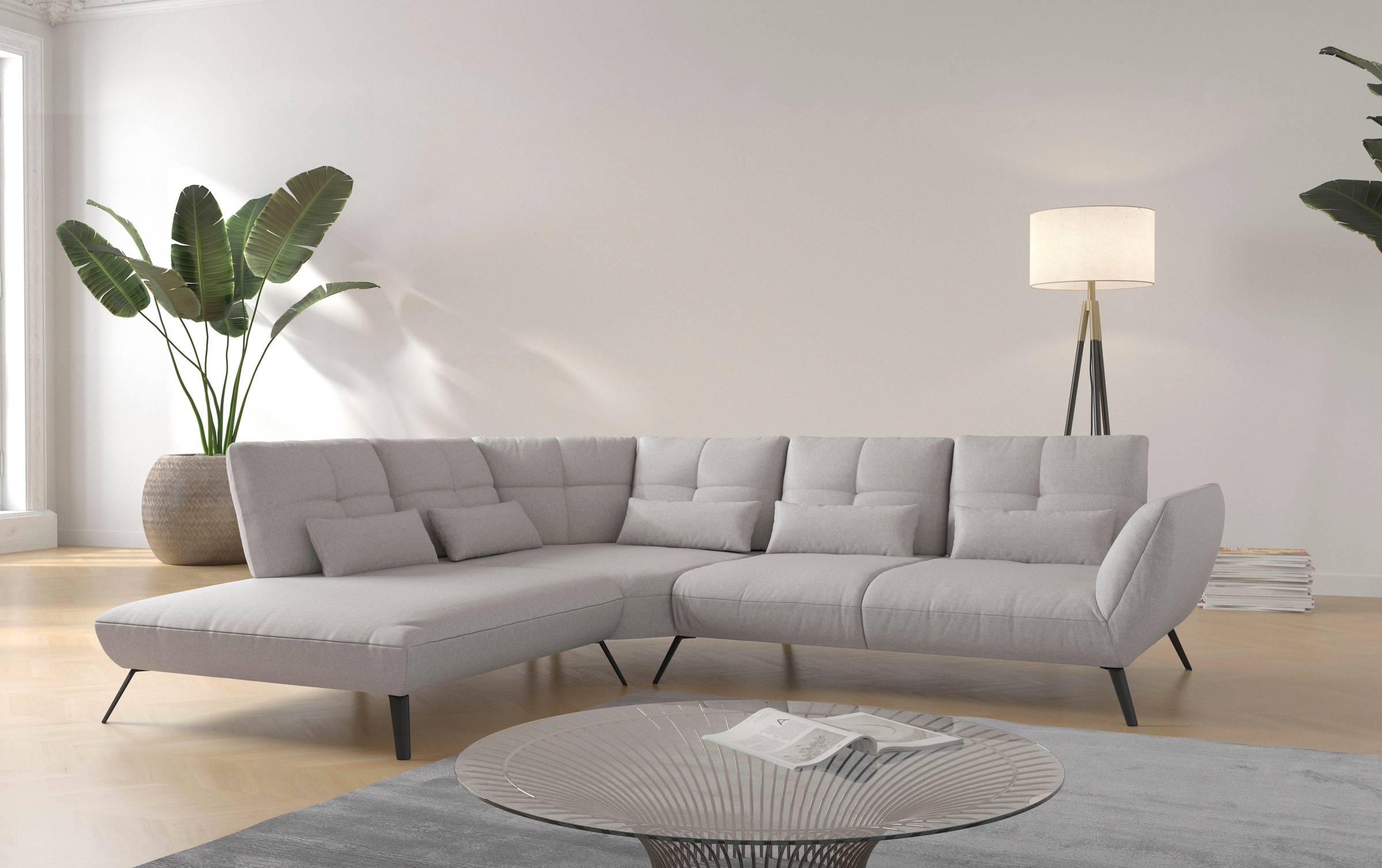 OTTO home Ecksofa "Mikado L-Form" inkl. Sitztiefenverstellung und Armteilverstellung