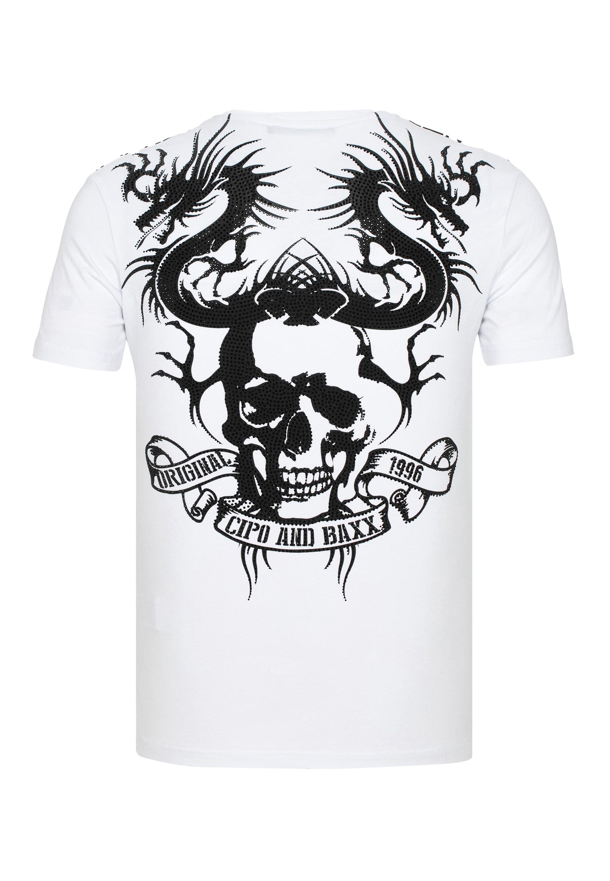 Cipo & Baxx T-Shirt »T-Shirts«, mit Totenkopf-Print, CT-376