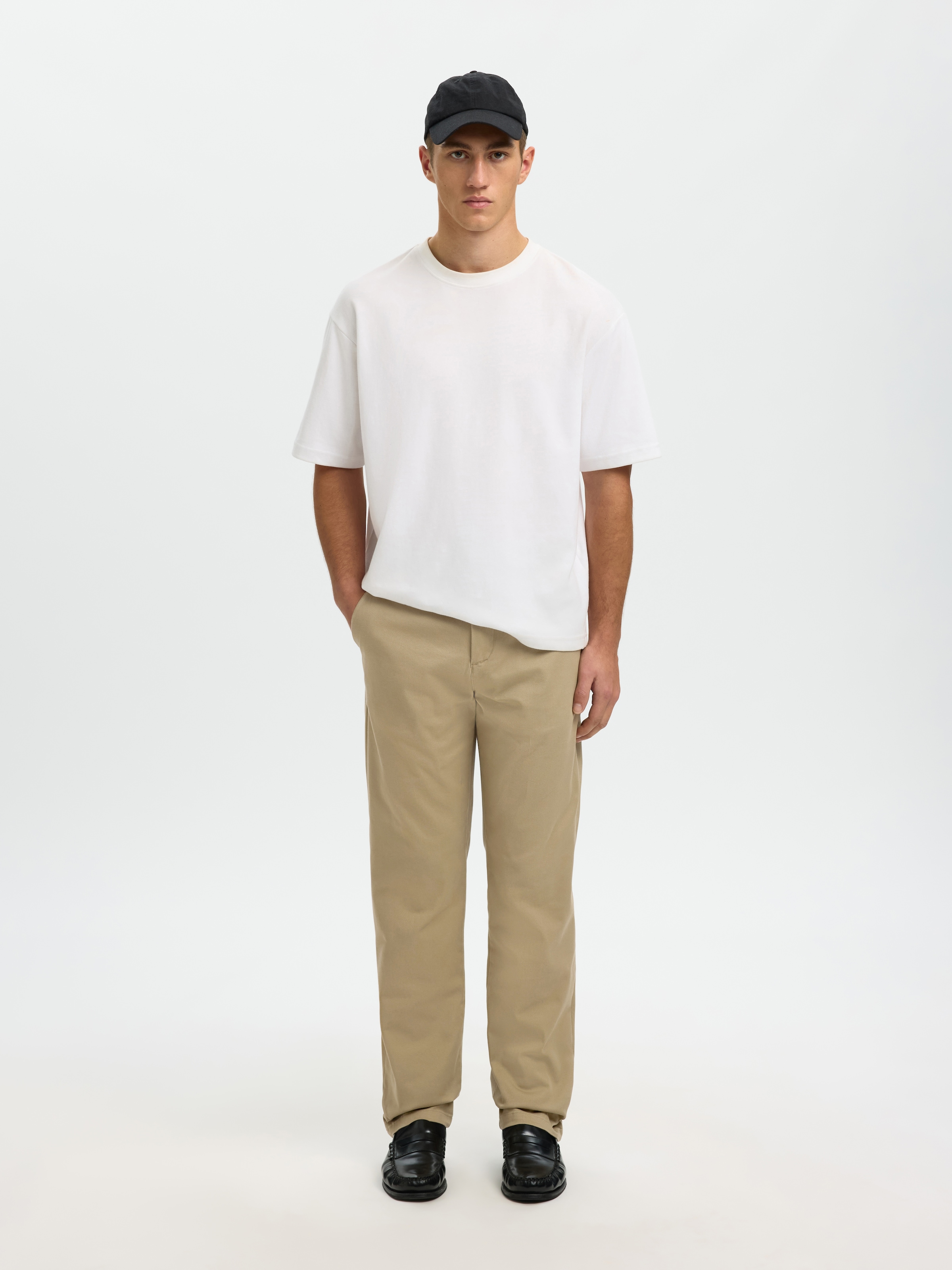 SELECTED Chinos »SLM196-STRAIGHT MILES TWILL PANT NOOS«  Baumwollmischung, straight fit