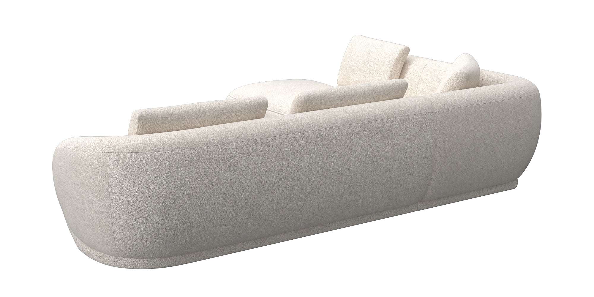 Thumbnail - FLEXLUX Ecksofa "Torino, rund, L-Form, Sofa-Ecke mit Ottomane", Modernes, organisches Sofa-Design, Kaltschaum, Wellenunt...