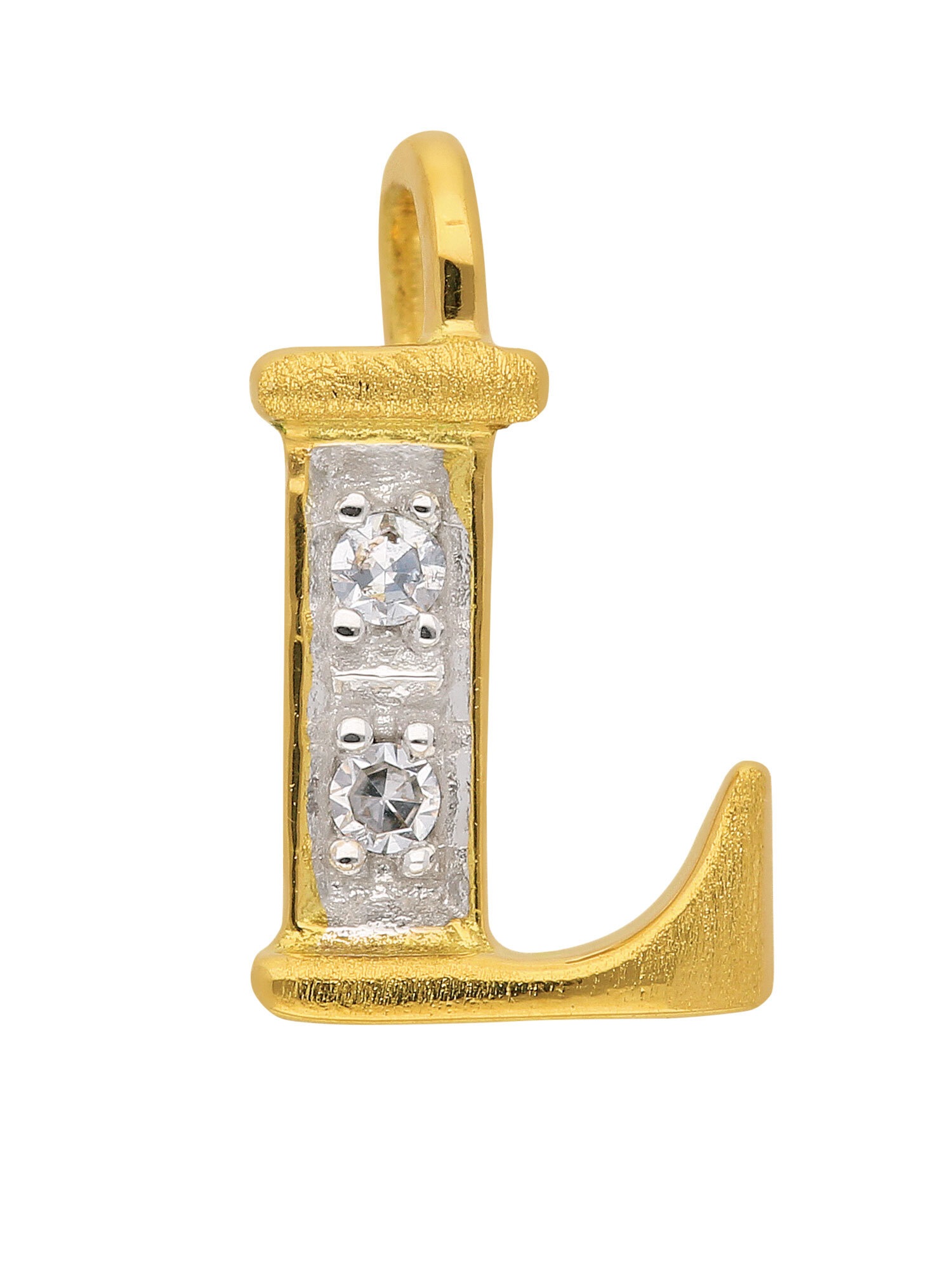 Buchstabenanhänger ADELIA´S "Damen Gold Schmuck 585 Gold Buchstabenanhänger mit Diamant", gold, Schmuckanhänger, Damen, 0,02 VVS = sehr sehr kleine Einschlüsse mit Diamant, Gold, mit Diamant Goldschmuck für Damen & Herren 8