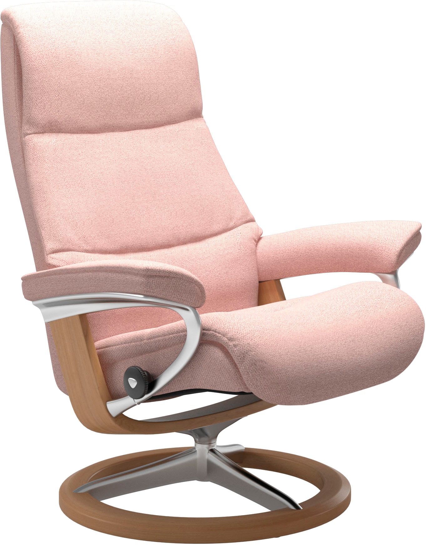Stressless® Relaxsessel »View«, (Set, Relaxsessel mit Hocker), mit Signature Base, Größe S,Gestell Eiche