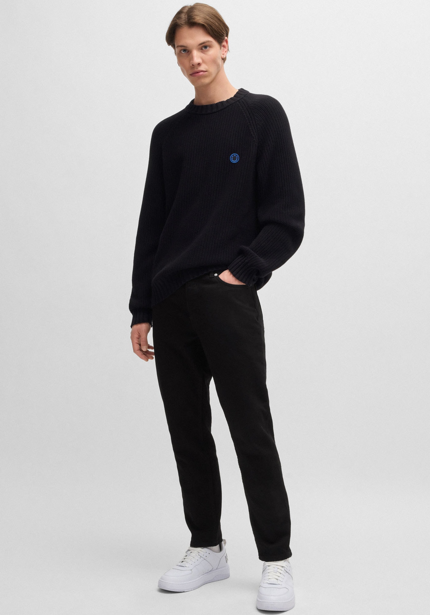 HUGO Blue Tapered-fit-Jeans »Brody«, mit Stone-washed-Finish