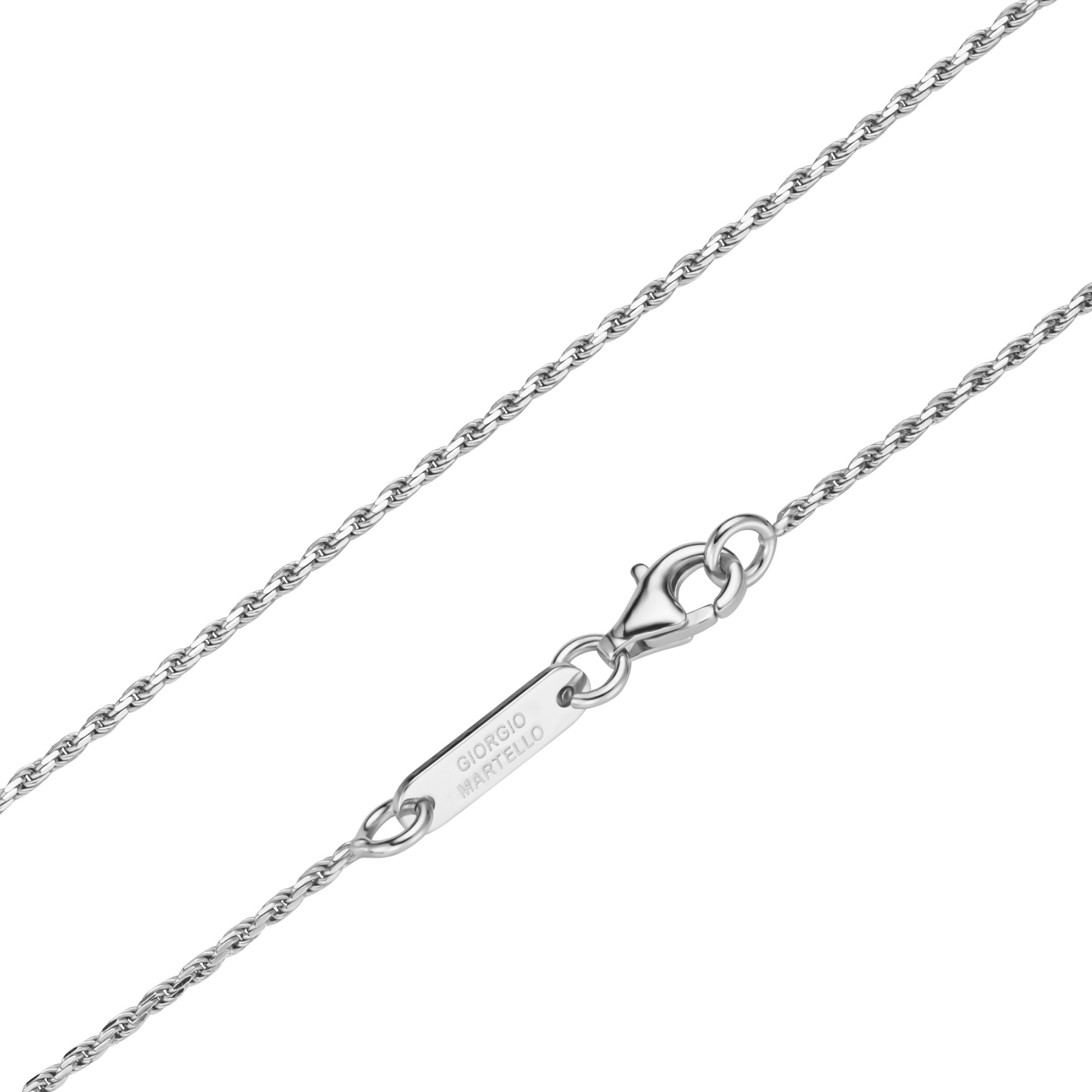 GIORGIO MARTELLO MILANO Silberkette »diamantierte Kordelkette, Silber 925«