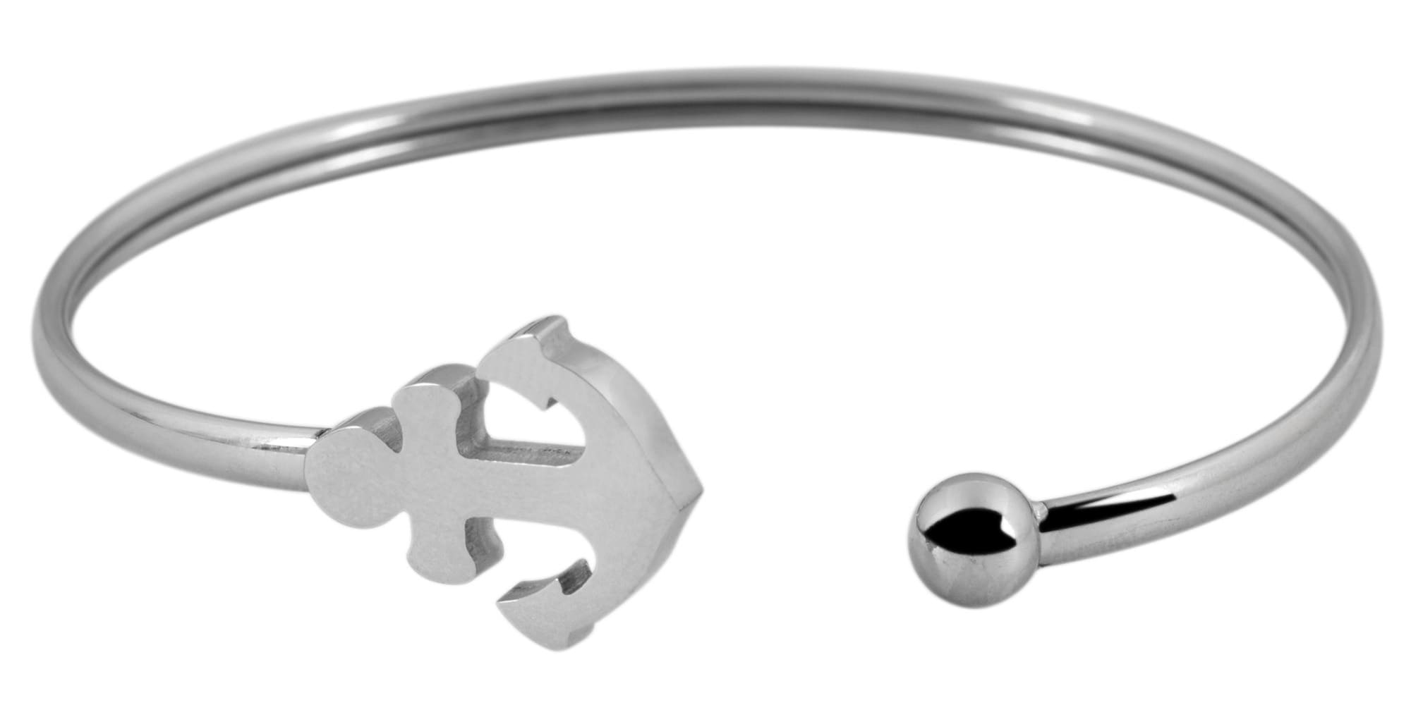 ADELIA ́S Damen Armreif "Armband – Armreif aus Edelstahl Ø 6,2 cm cm", 6,2cm, Edelstahl, silber, Edelstahl, Armbänder, Ideal als Geschenk – dezent und