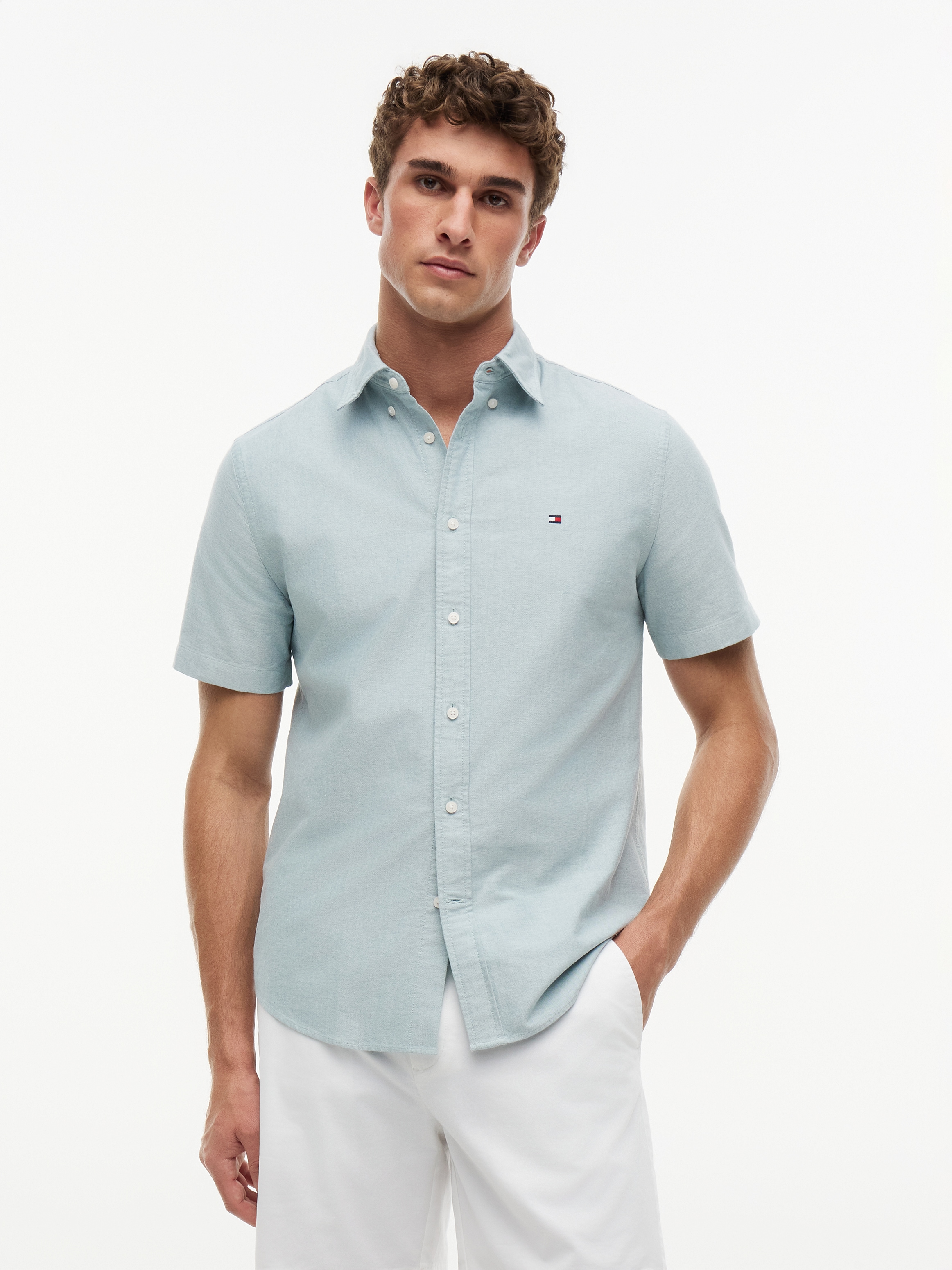 Tommy Hilfiger Kurzarmhemd "HERITAGE OXFORD RF SHIRT S/S" mit Button-down-Kragen, Regular Fit