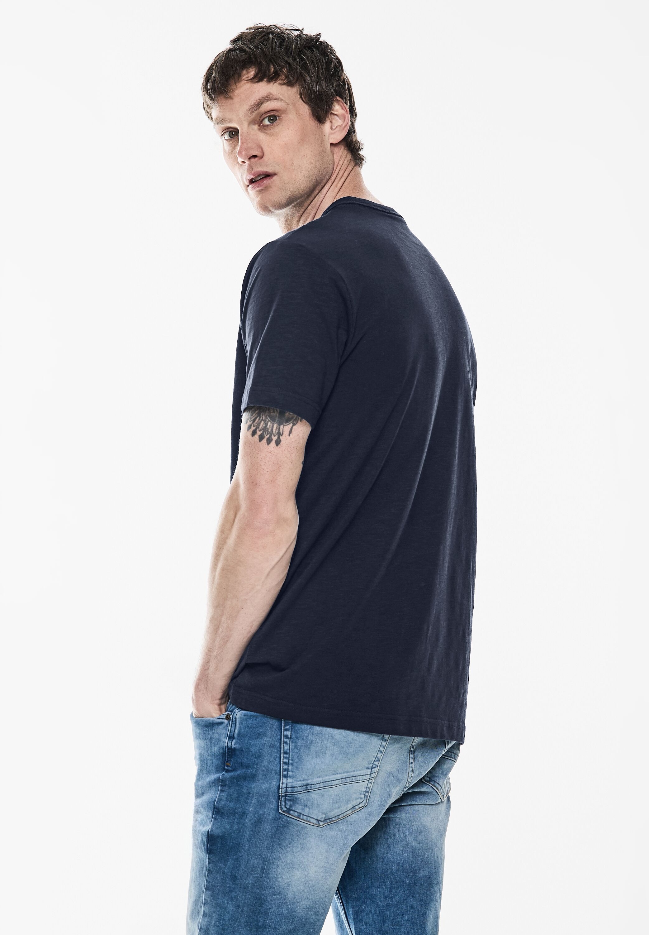 STREET ONE MEN T-Shirt, aus reiner Baumwolle