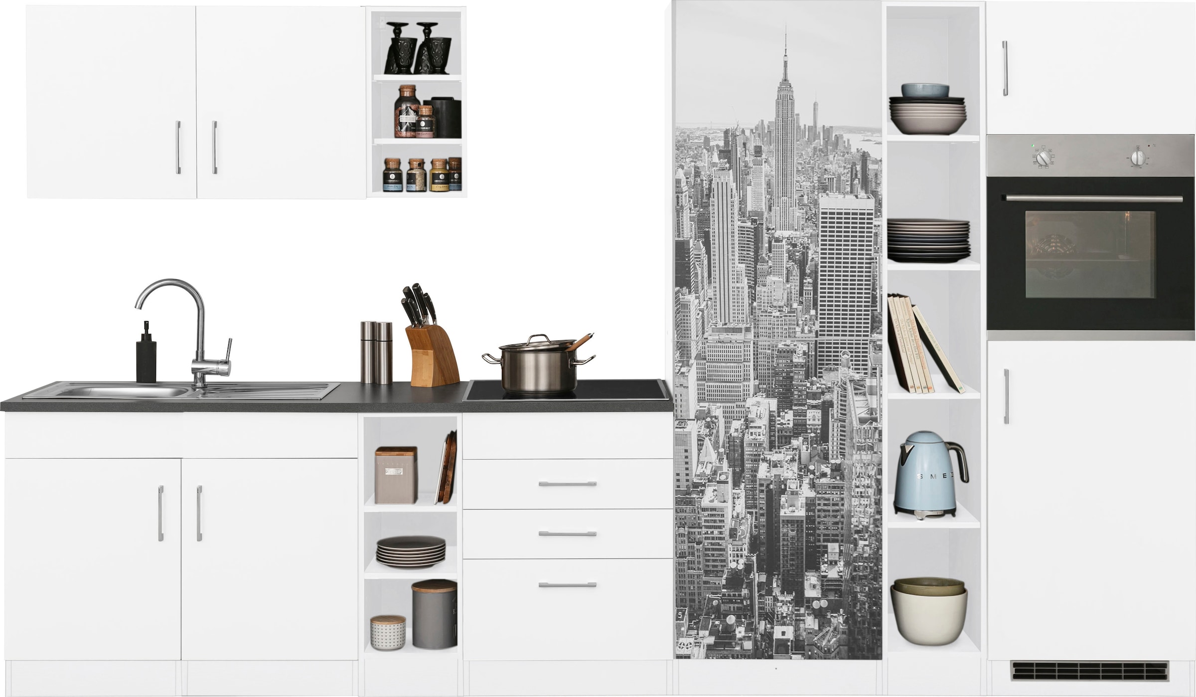 KOCHSTATION Küchenzeile "KS-Paris – Küchen mit einzigartigen Fotomotiven au günstig online kaufen